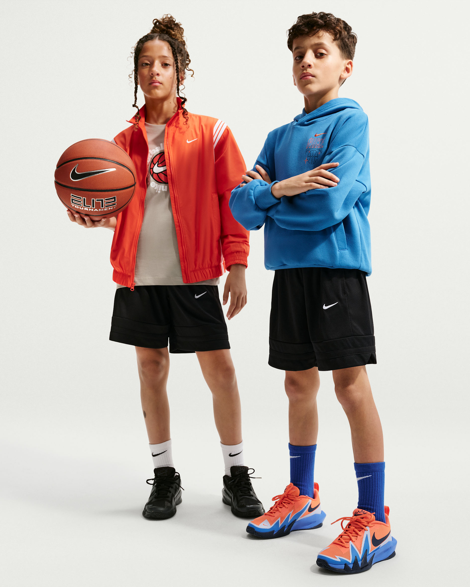 Nike Big Kids' Dri-FIT Basketball Game Shorts - Black/Black/White