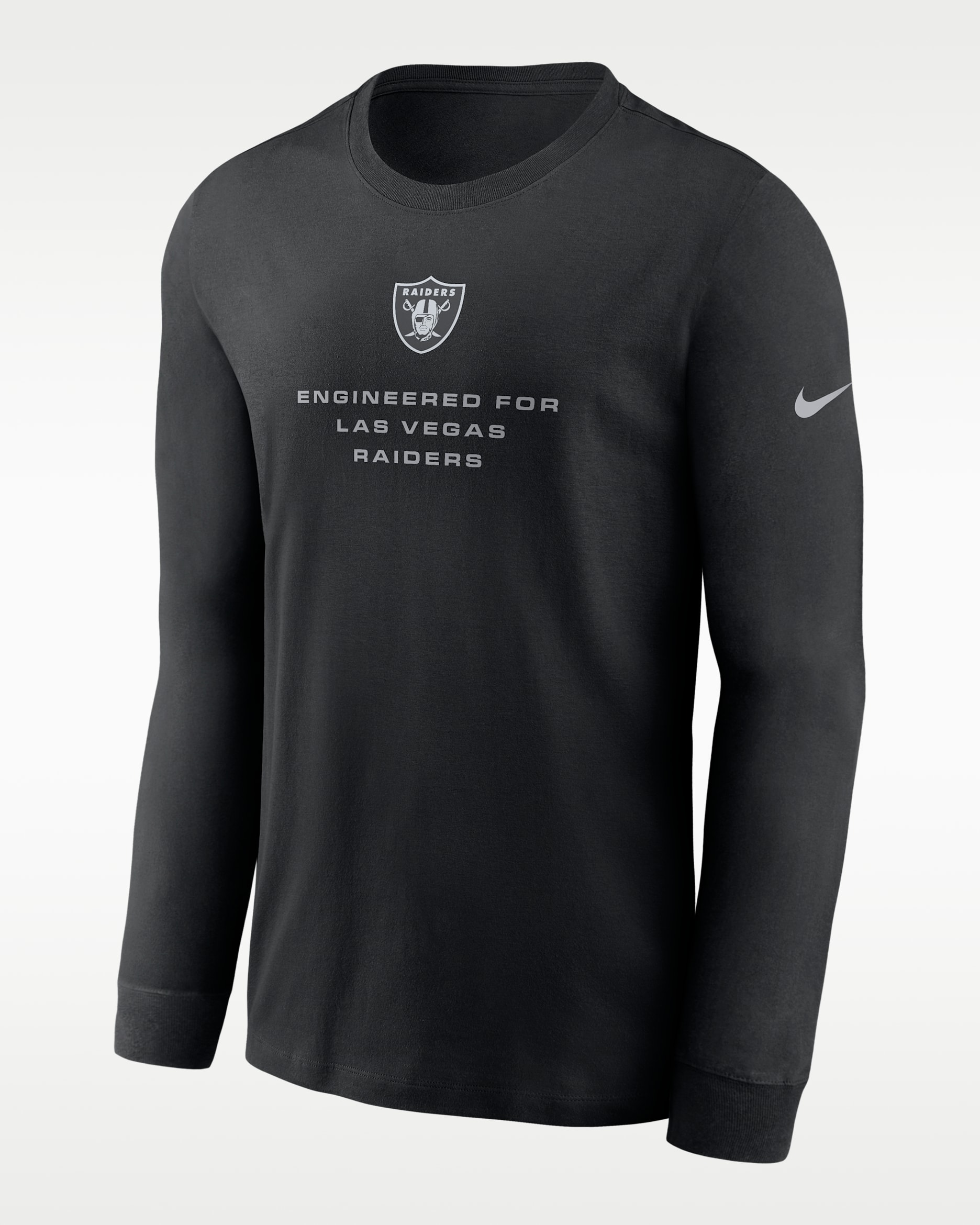 Playera de manga larga Nike Dri-FIT de la NFL para hombre Las Vegas Raiders Team Issue - Negro