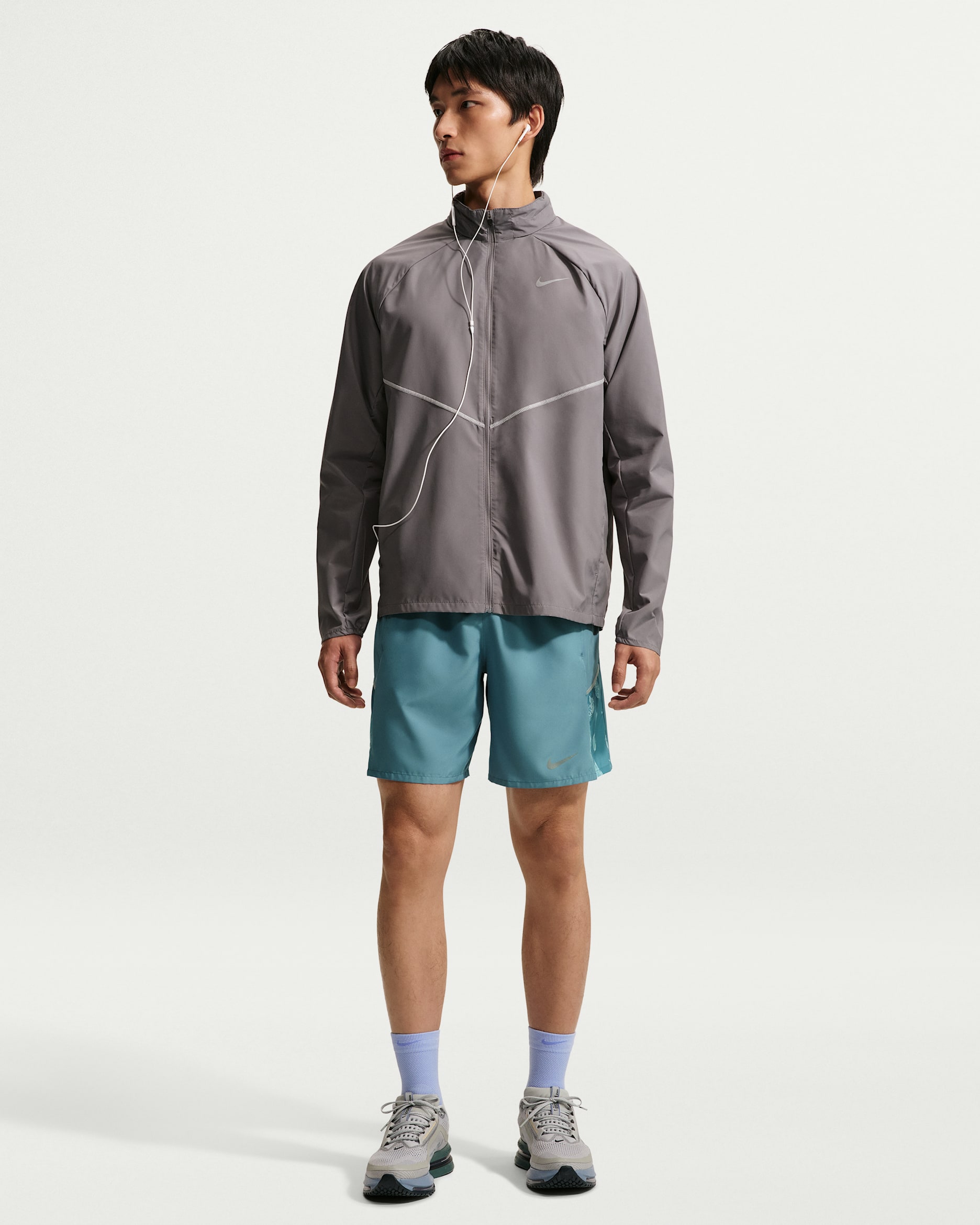 Nike Miler Men's Dri-FIT 18cm (approx.) Brief-Lined Running Shorts - Smoky Blue/Cerulean