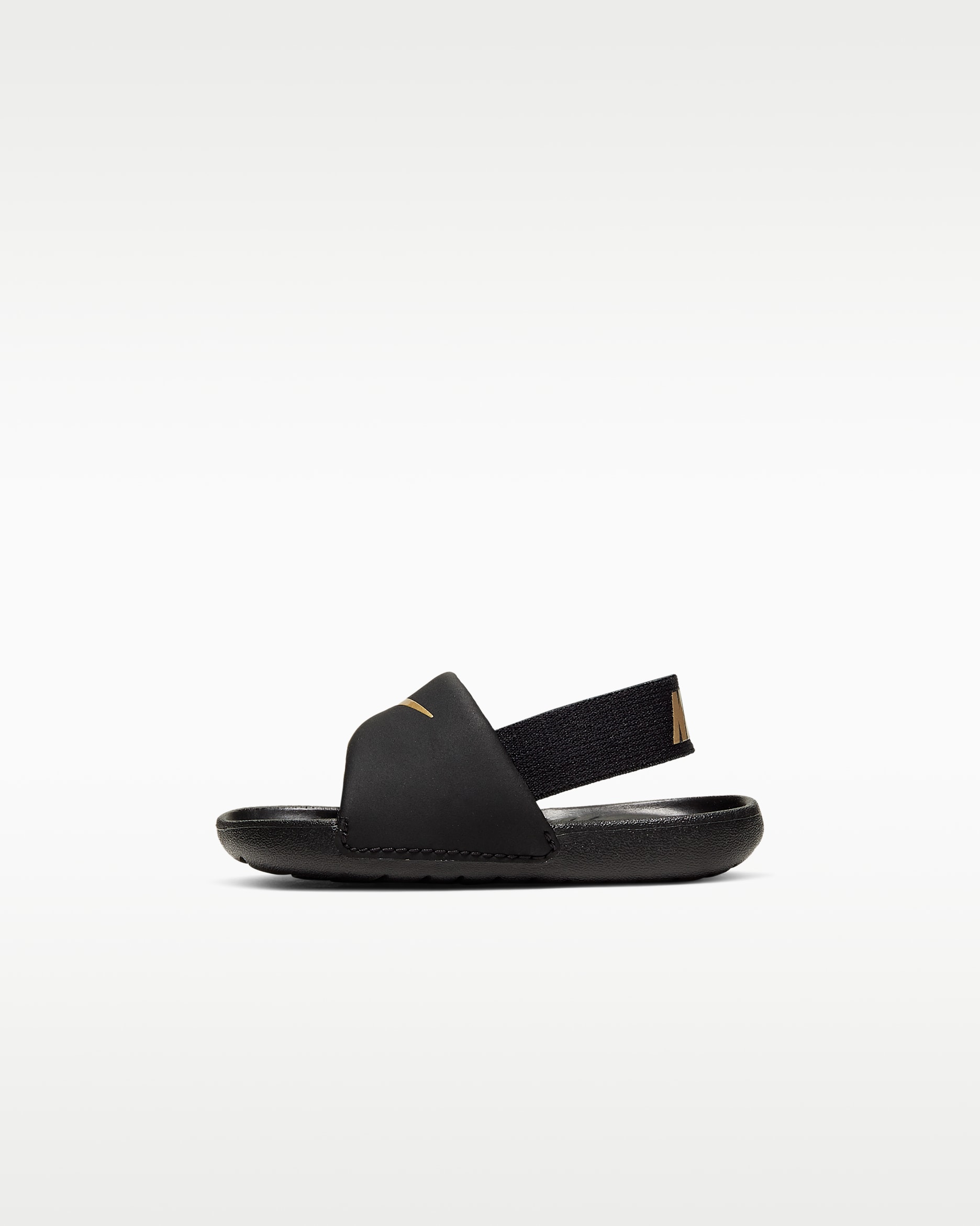 Nike Kawa Badeslipper für Babys und Kleinkinder - Schwarz/Metallic Gold