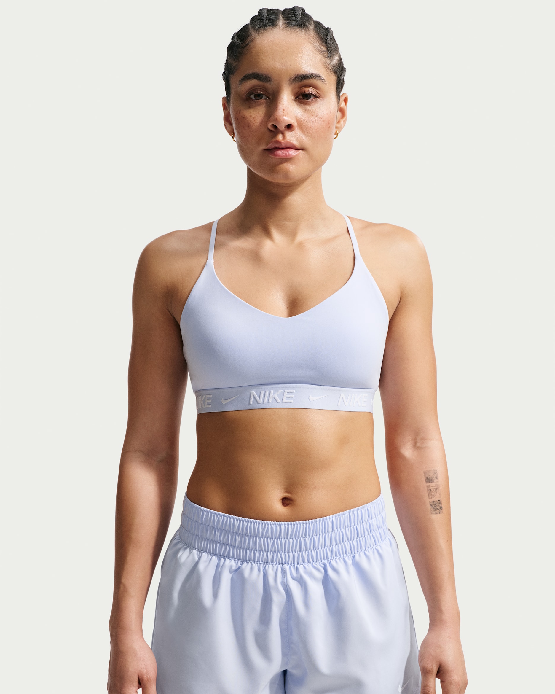 Bra deportivo ajustable con almohadillas para mujer Nike Indy Light Support - Azul hidrógeno
