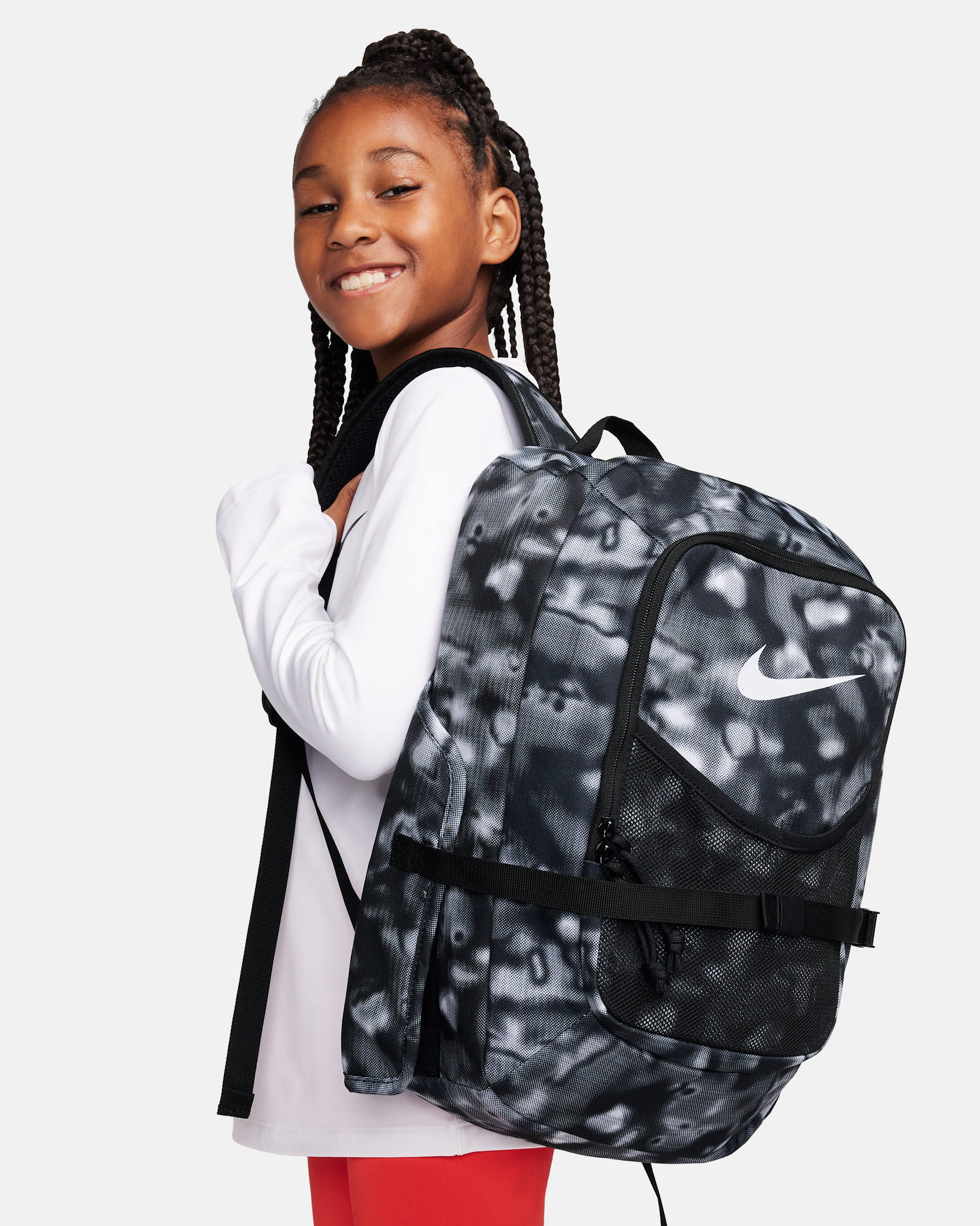 Mochila para niños (20L) Nike Diamond Select - Negro/Blanco