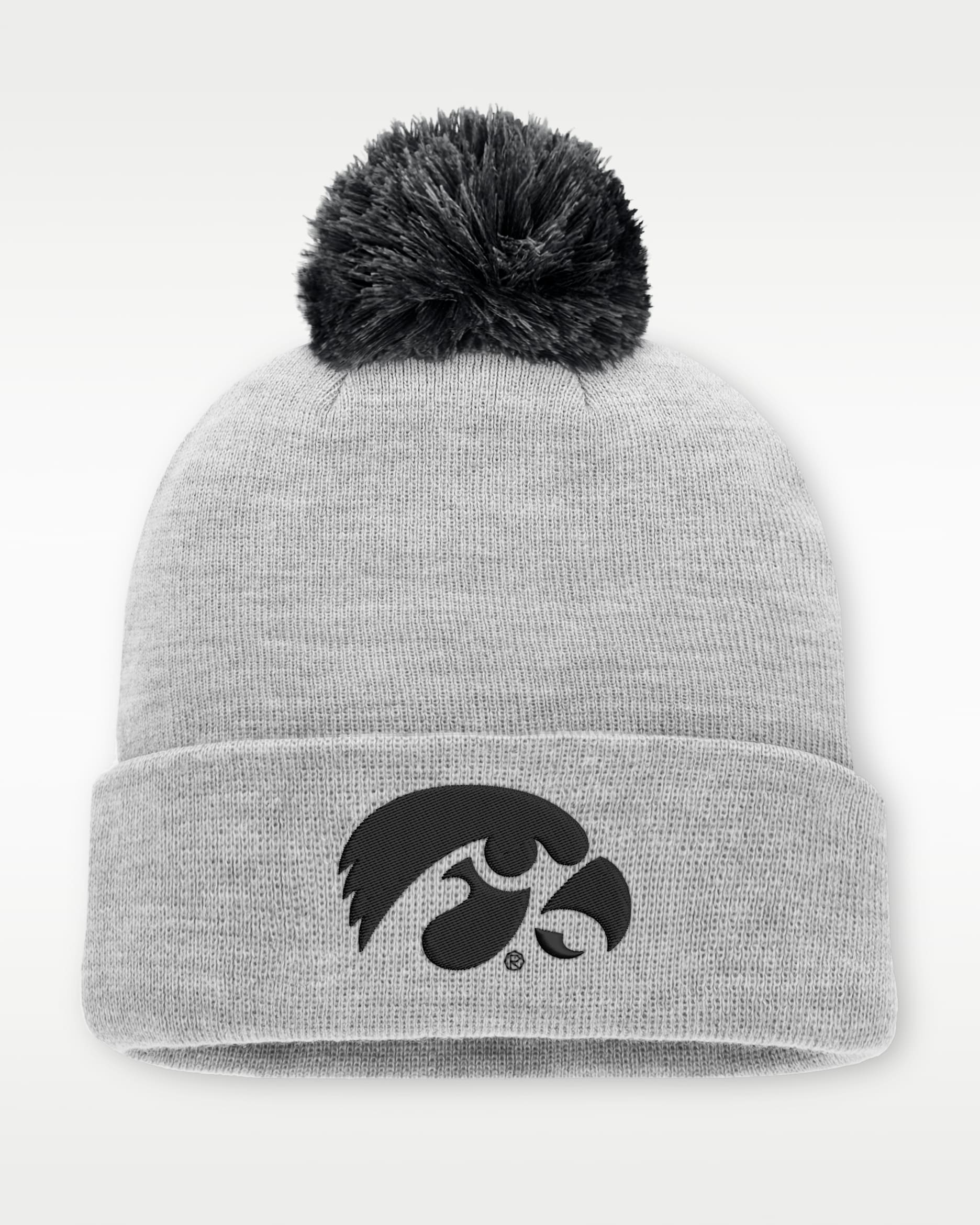 Iowa Peak Men's Nike College Cuffed Beanie - Grey Heather