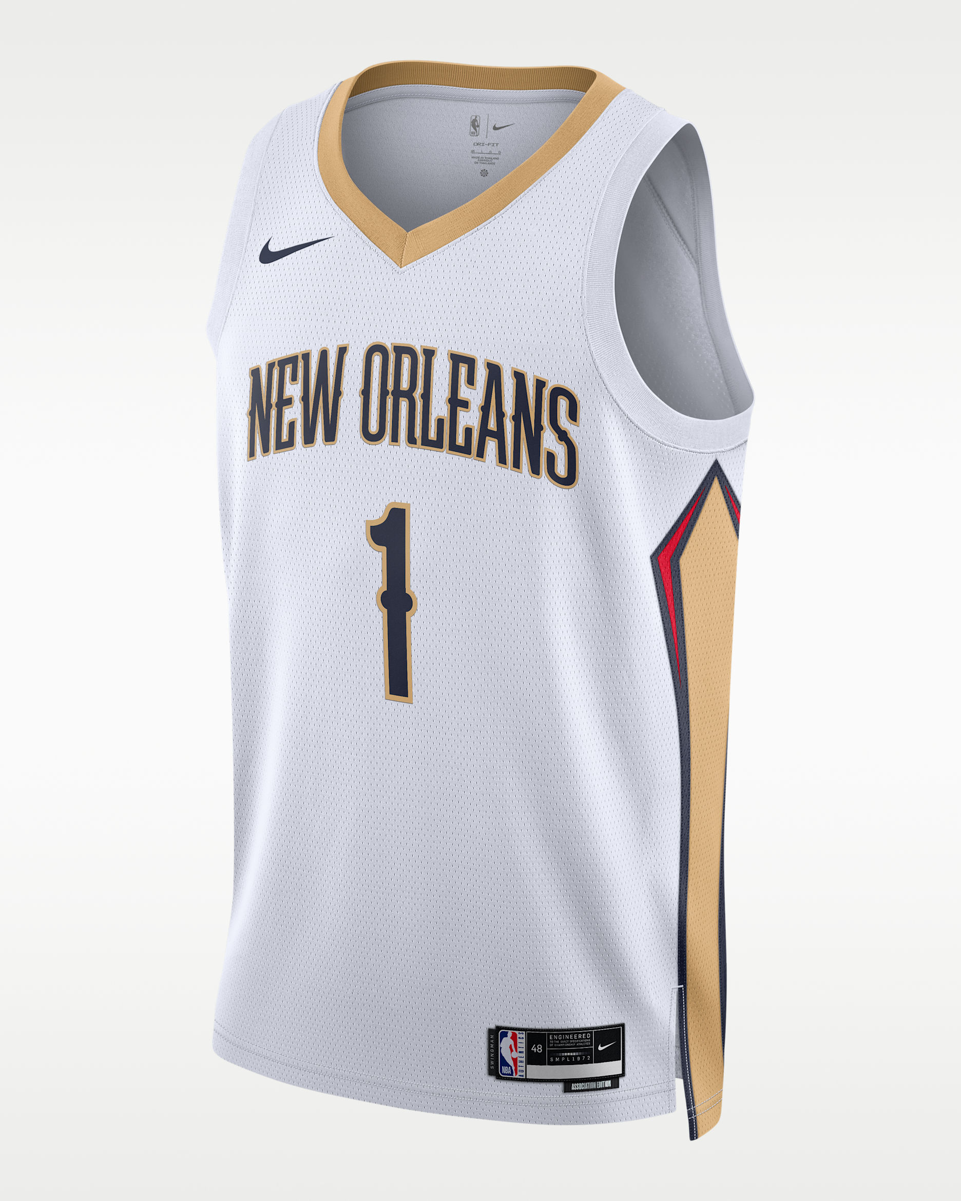 Jersey Nike Dri-FIT Swingman de la NBA para hombre New Orleans Pelicans Association Edition - Blanco
