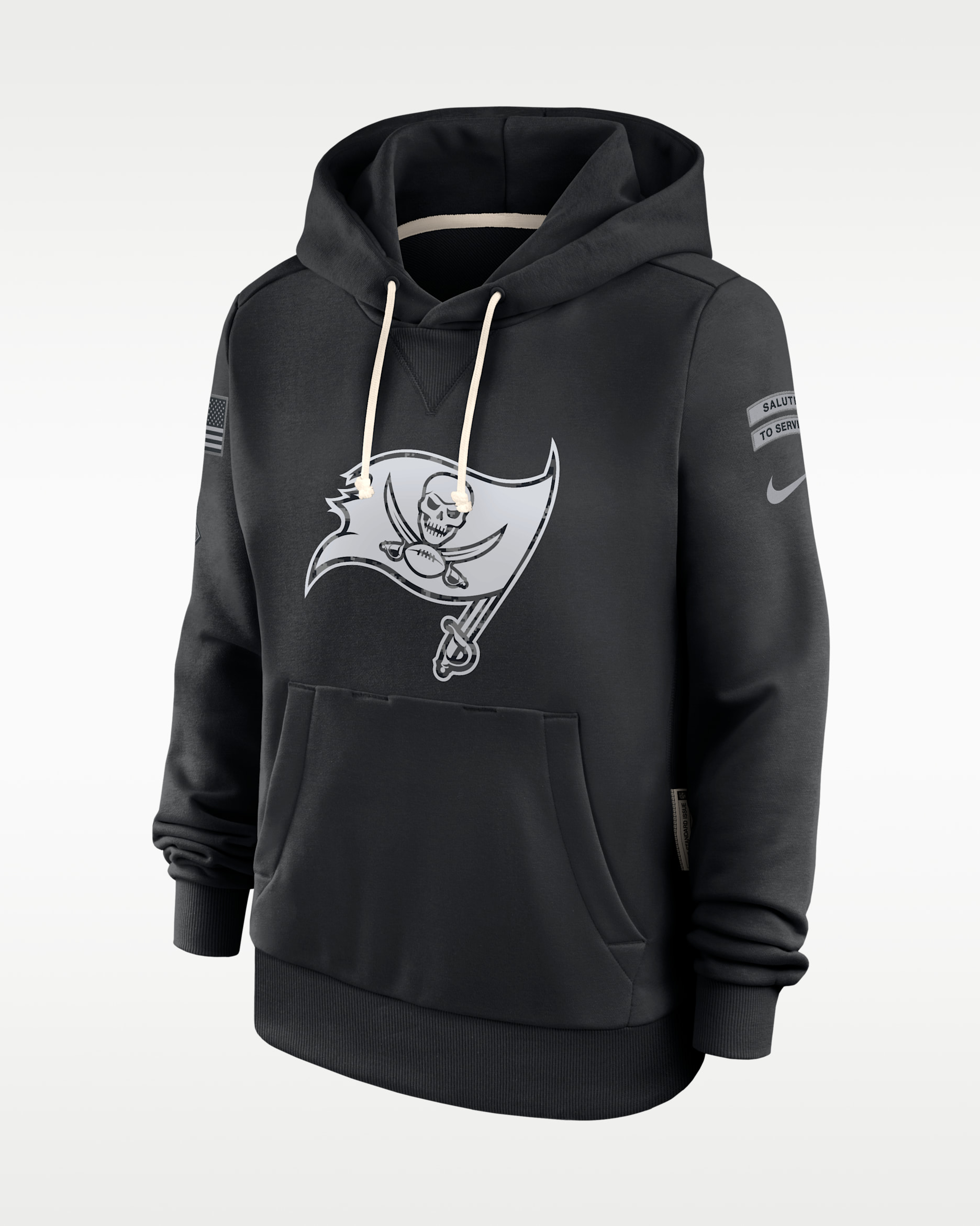 Tampa Bay Buccaneers Salute to Service Sideline Women's Nike Dri-FIT NFL Pullover Hoodie - Black