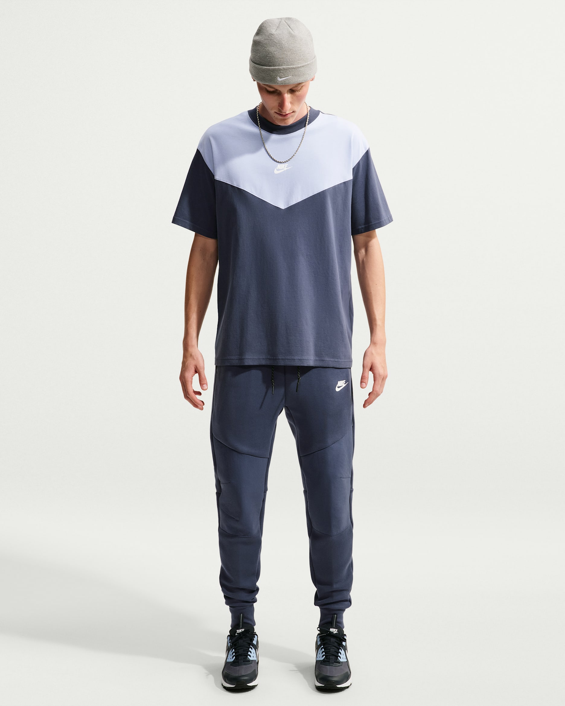 Nike Tech Men's Fleece Joggers - Thunder Blue/White