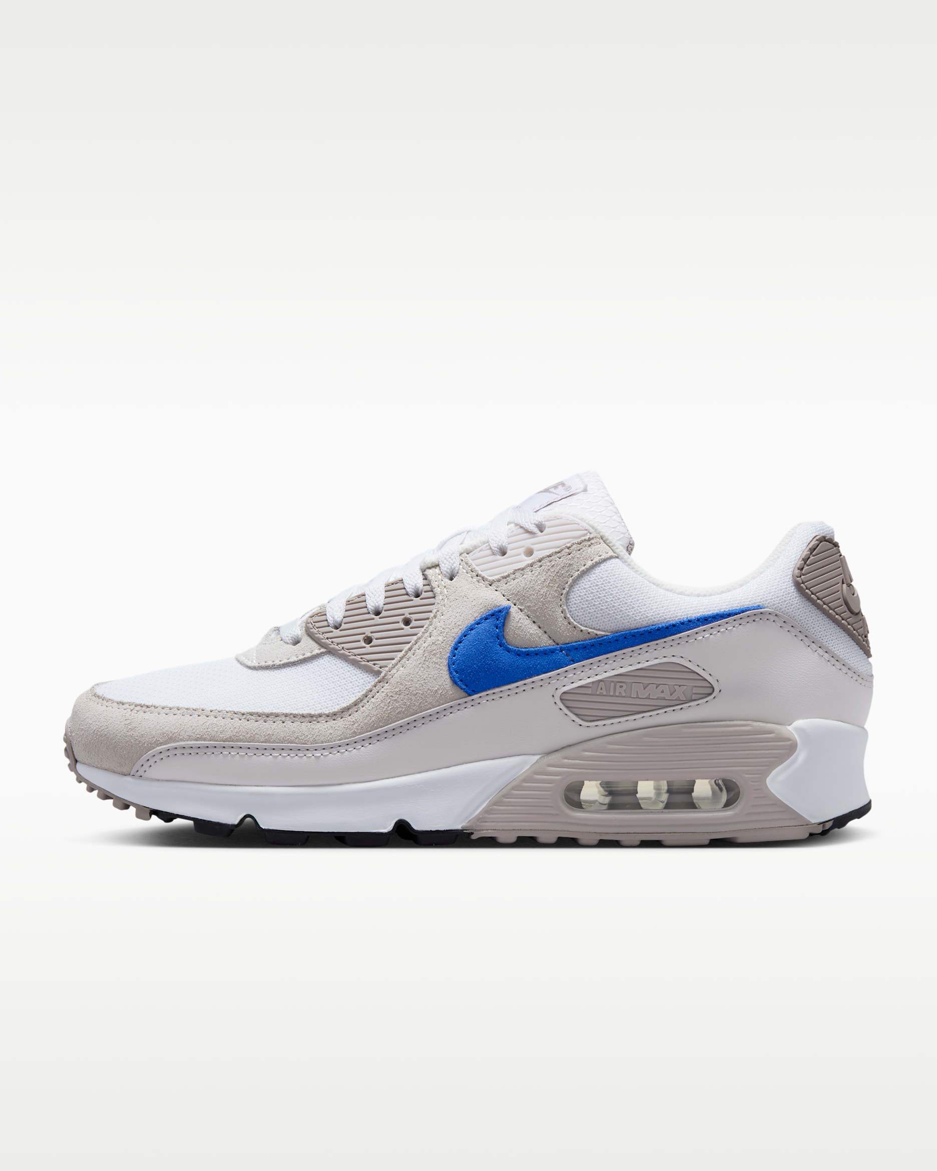 รองเท้าผู้ชาย Nike Air Max 90 - ขาว/College Grey/Summit White/Racer Blue