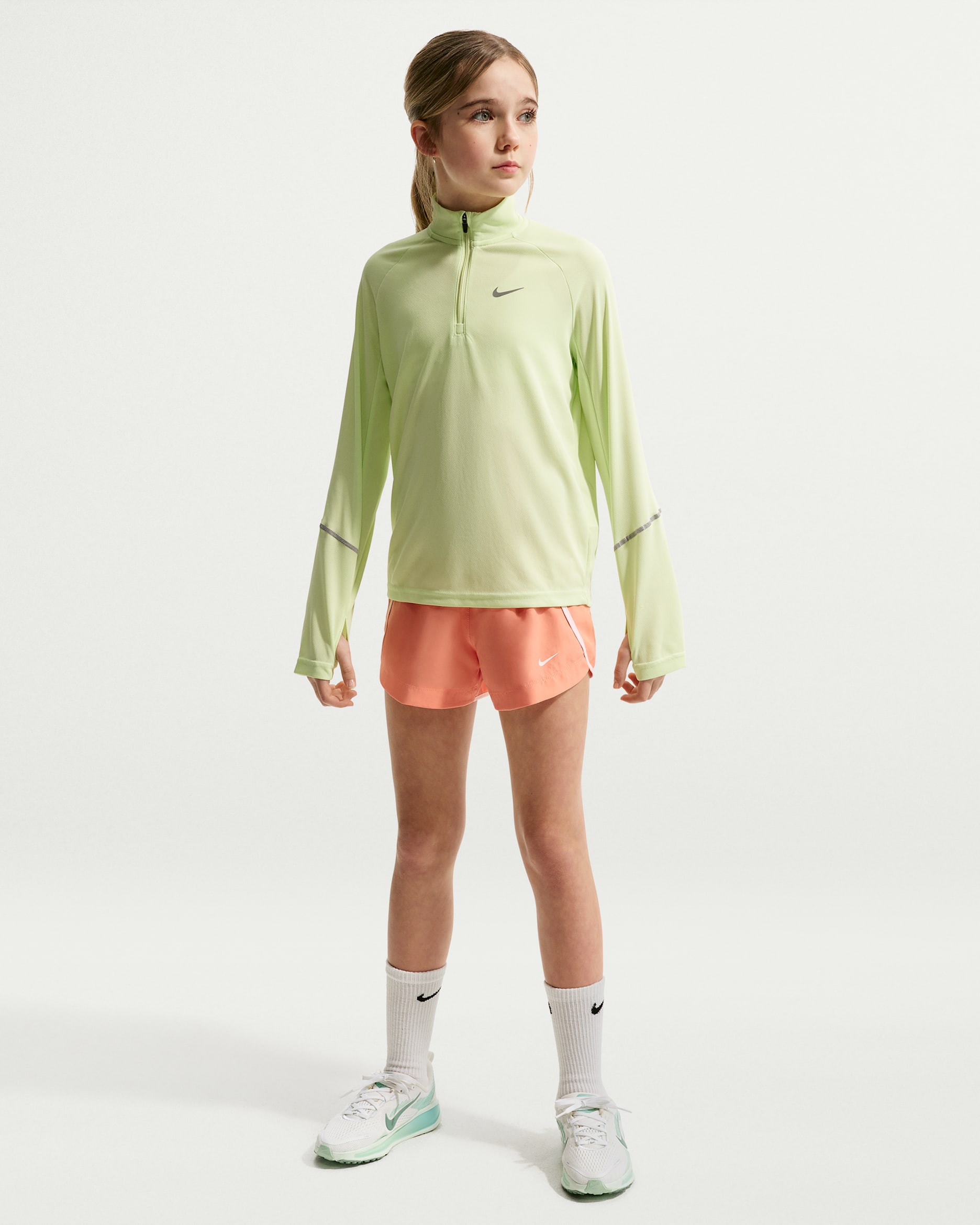 Shorts de running para niña talla grande Nike Dri-FIT Sprinter - Ágata melocotón/Blanco