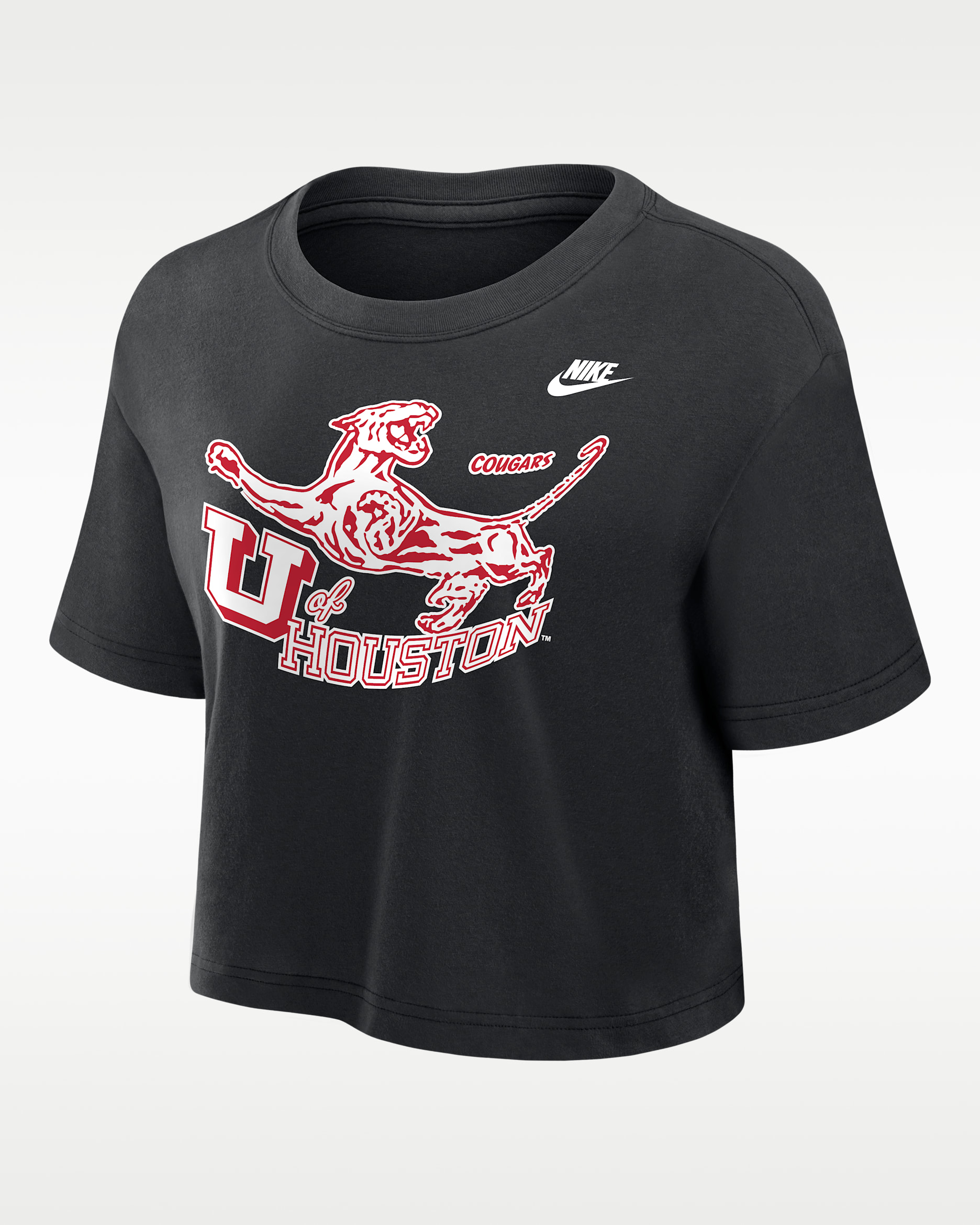 Houston Cougars Women's Nike Dri-FIT Cropped T-Shirt - Black