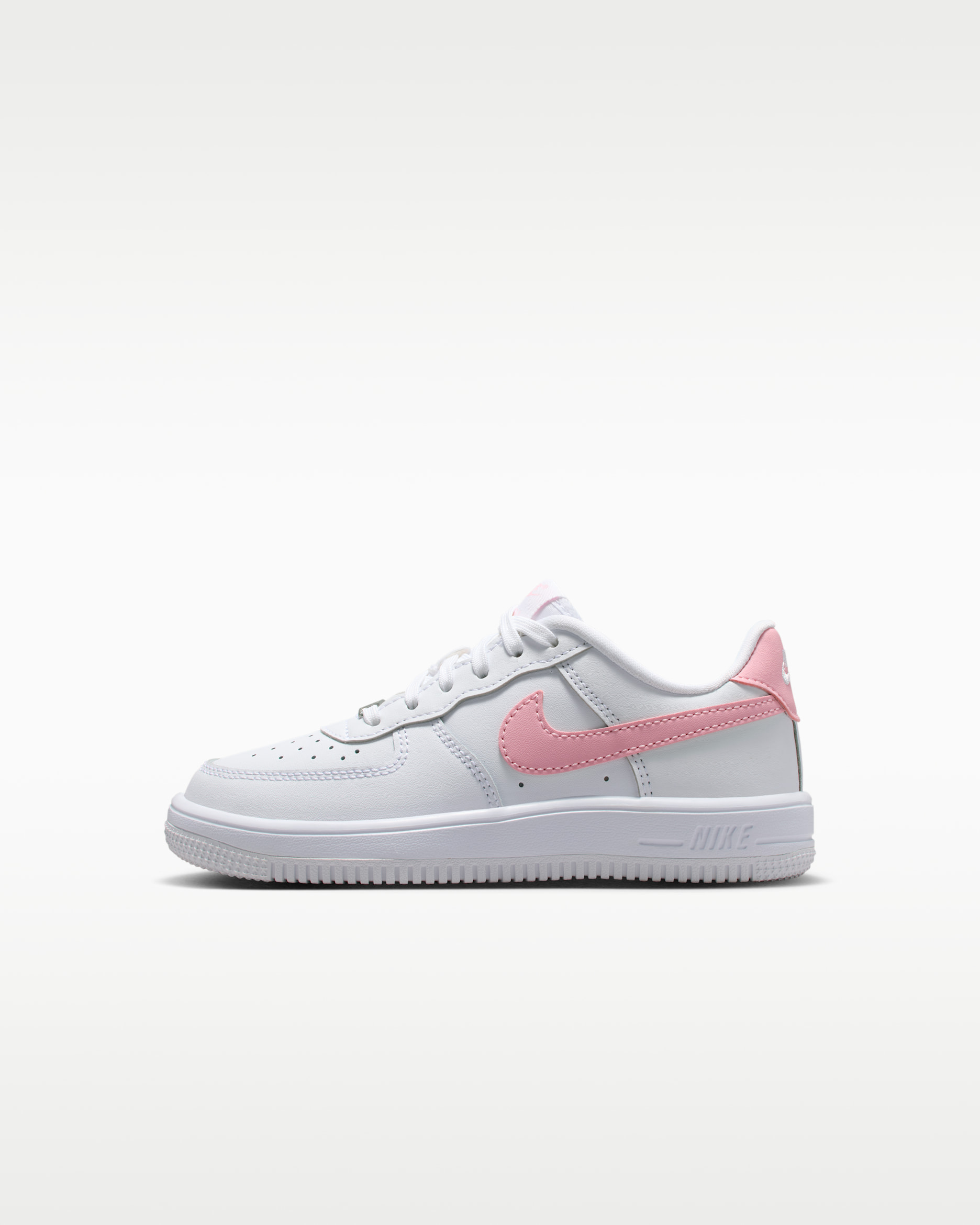 Nike Force 1 Low Little Kids' Shoes - White/White/Medium Soft Pink