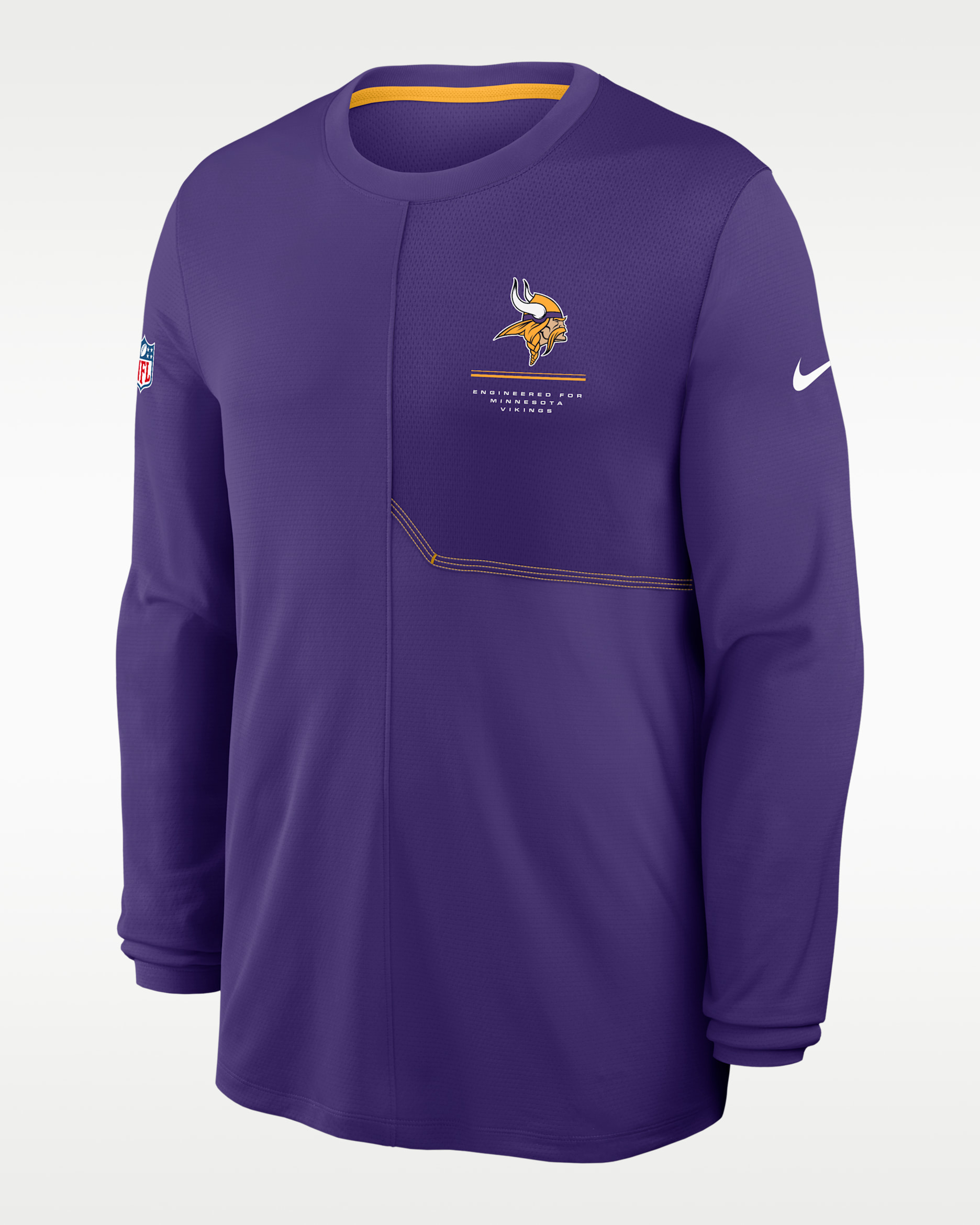 Minnesota Vikings Sideline Coach Men's Nike Dri-FIT NFL Long-Sleeve Top - Purple