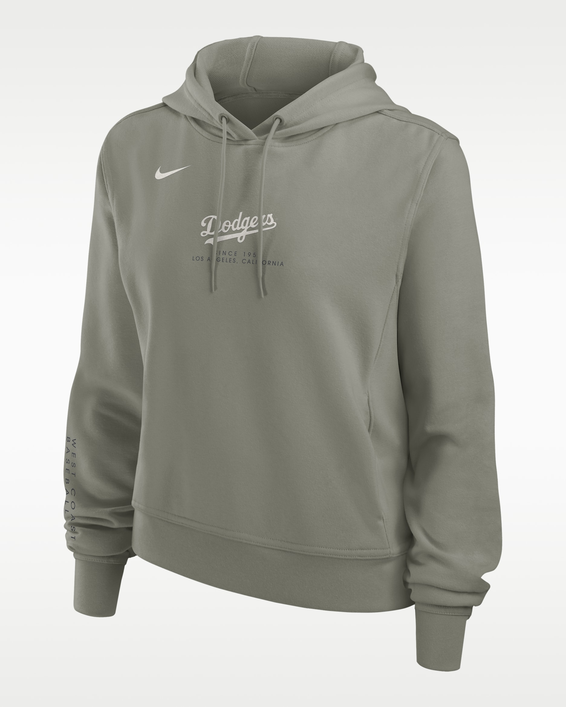 Los Angeles Dodgers Performance One Women's Nike Dri-FIT MLB Pullover Hoodie - Olive