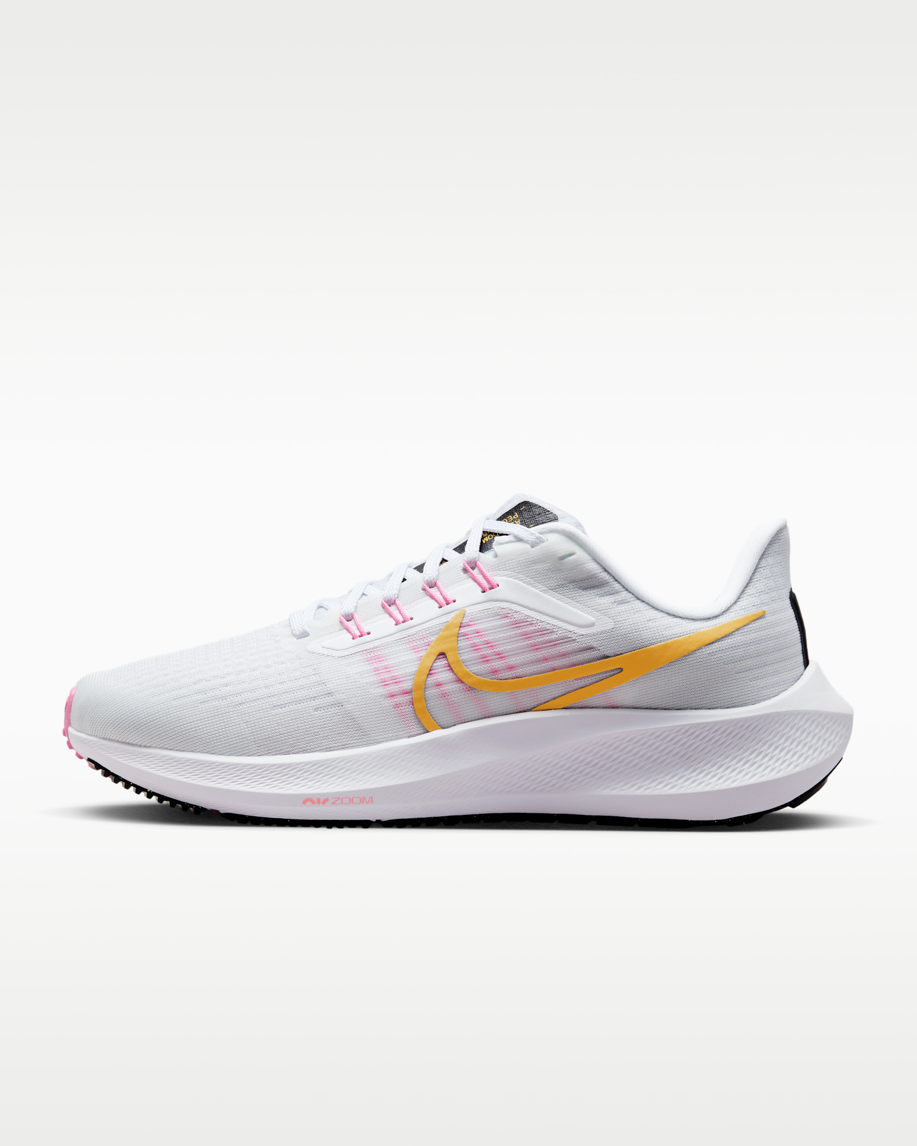 Nike Pegasus 39 Women's Road Running Shoes - White/Pure Platinum/Pink Spell/Wheat Gold