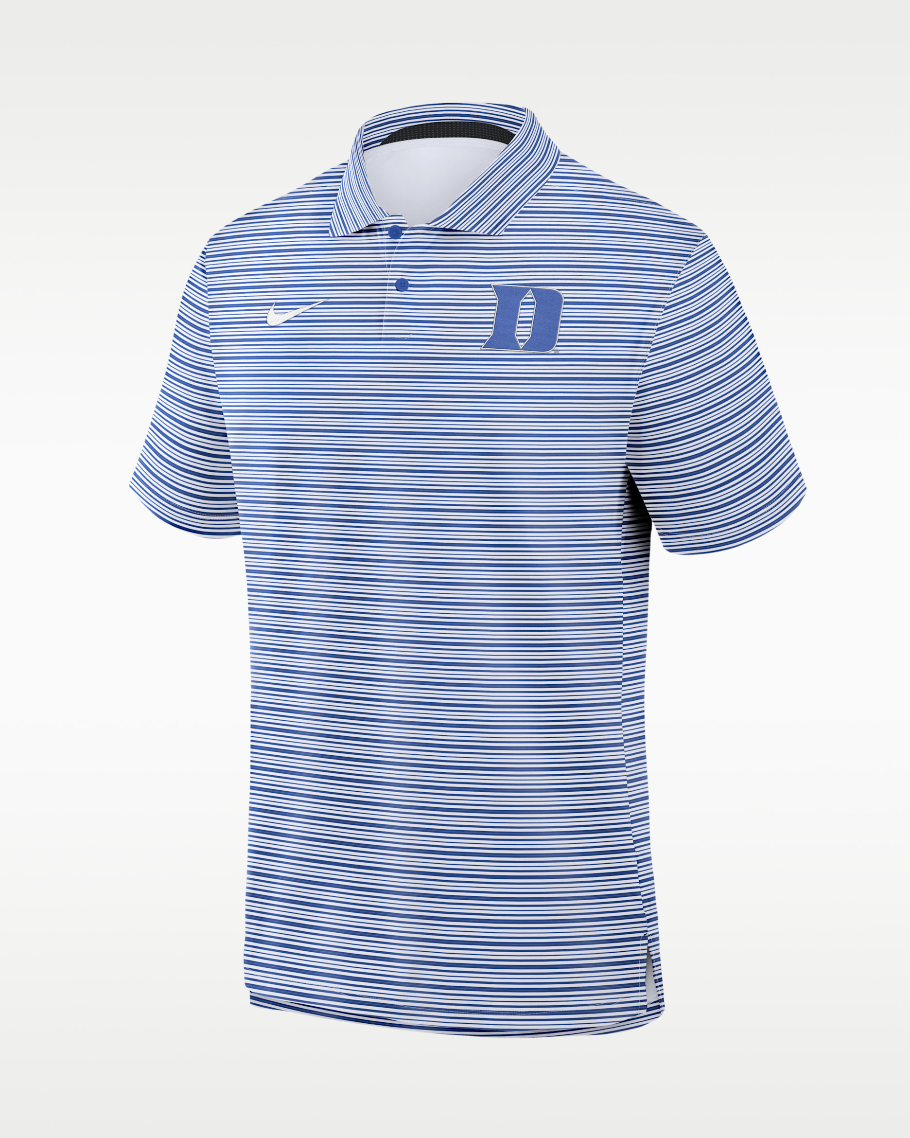Polo universitaria Nike Dri-FIT para hombre Duke Primetime - Royal/Blanco