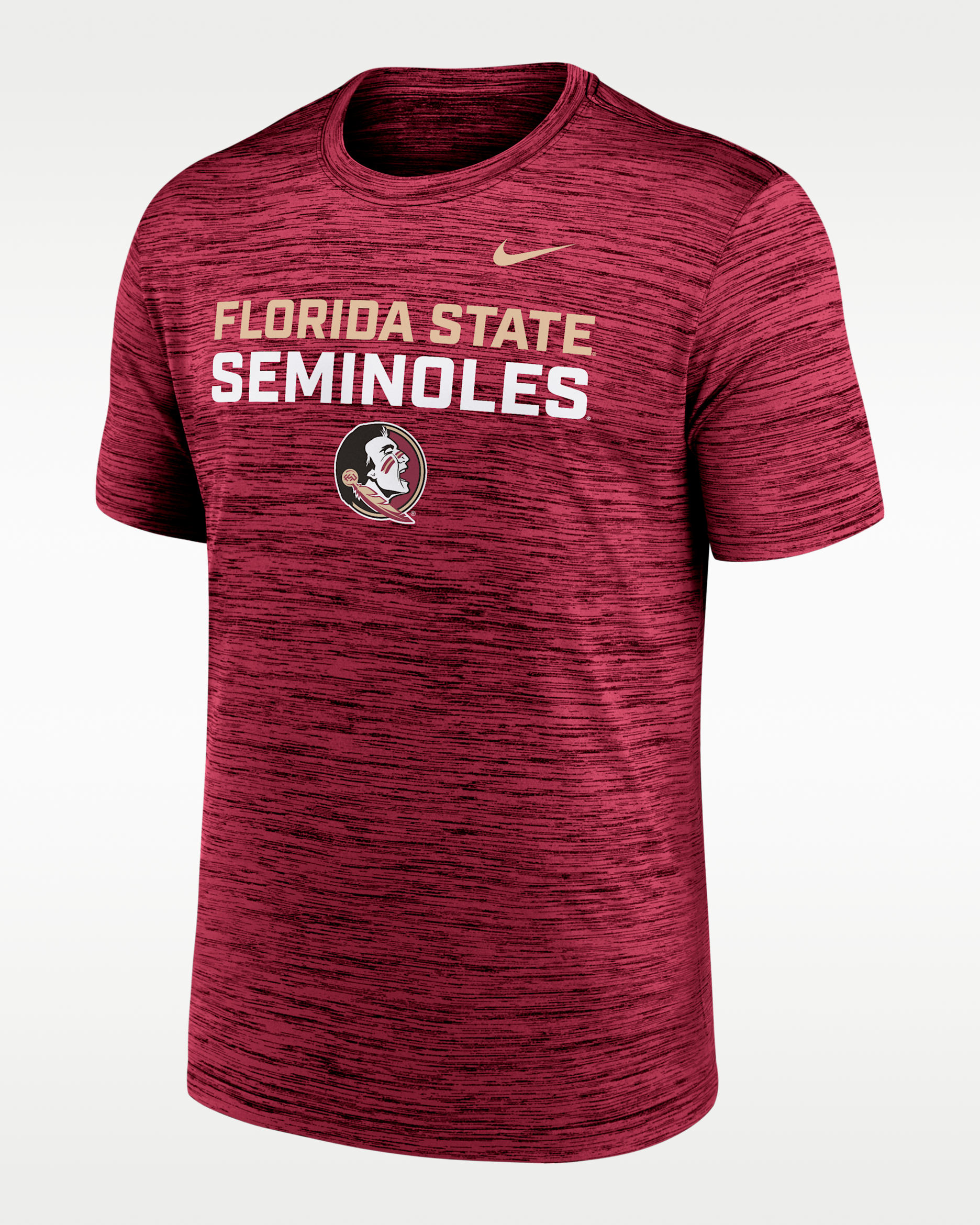 Florida State Campus Center Stack Velocity Men's Nike Dri-FIT College T-Shirt - Garnet