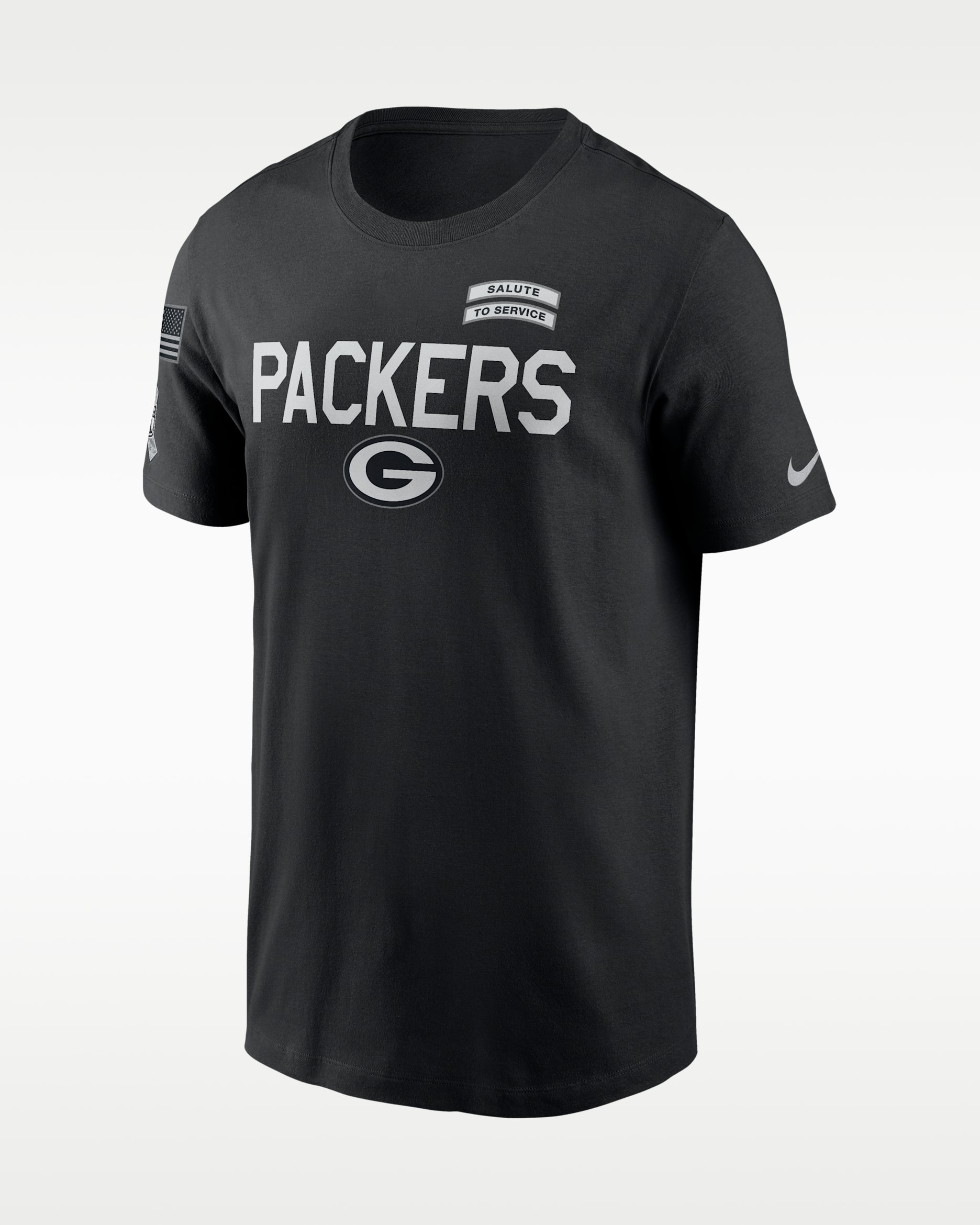 Green Bay Packers Salute to Service Sideline Men's Nike Dri-FIT NFL T-Shirt - Black