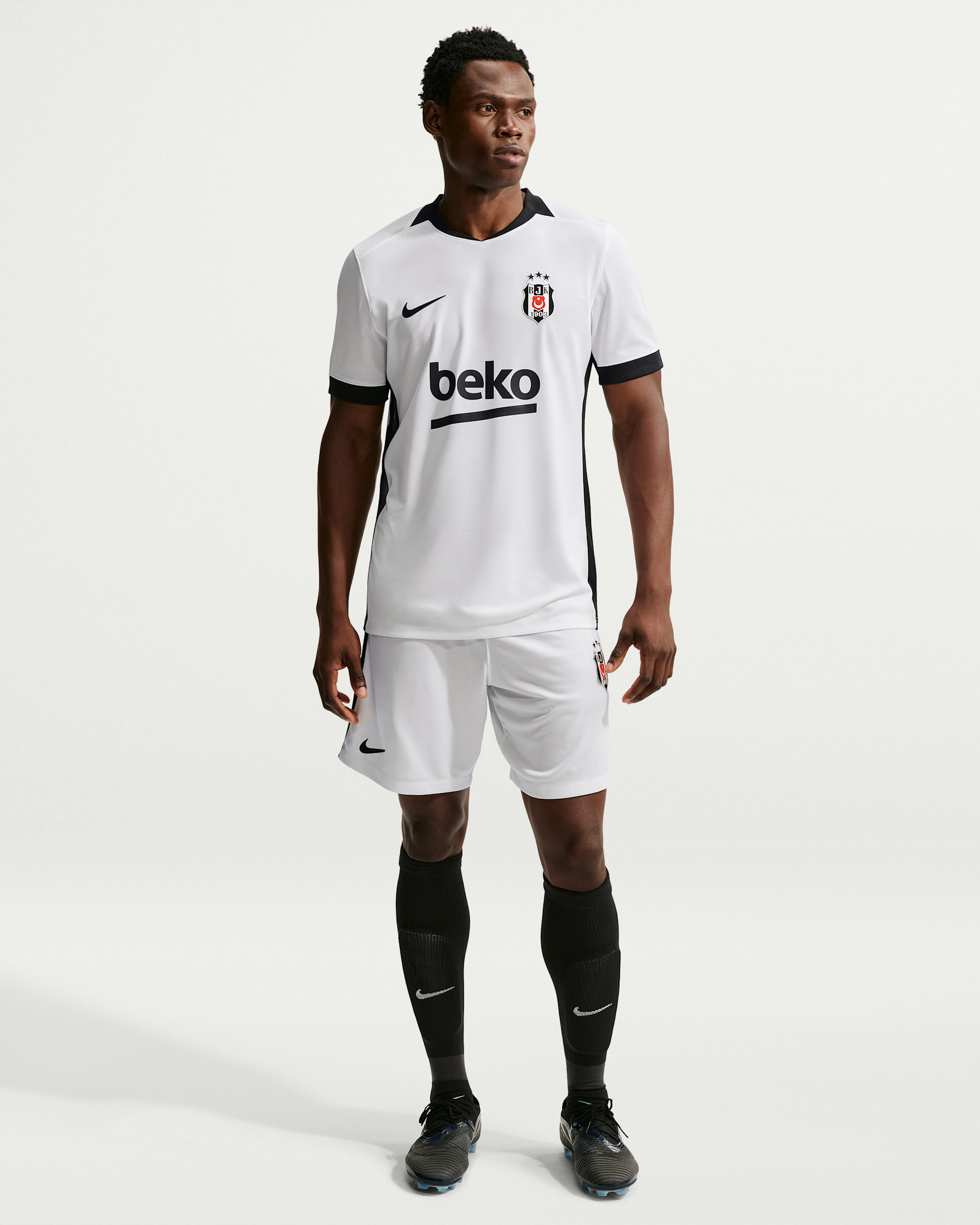Beşiktaş J.K. Shorts in maglia Nike Football – Uomo - Bianco/Nero/Nero