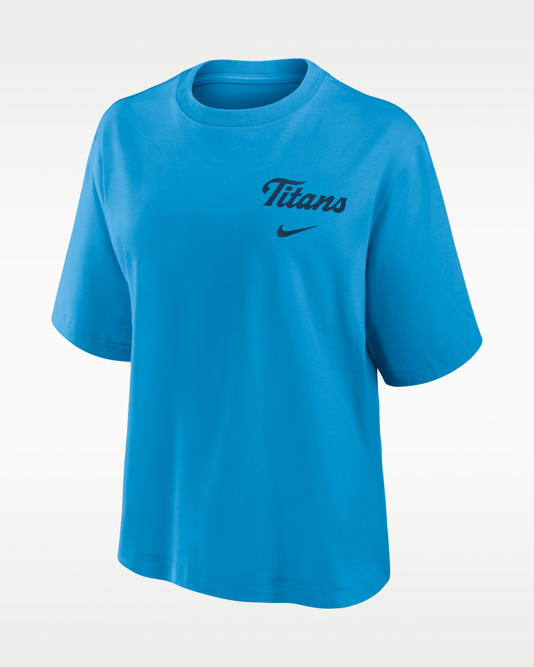 Tennessee Titans Rivalries Collection Boxy Women's Nike NFL T-Shirt - College Navy