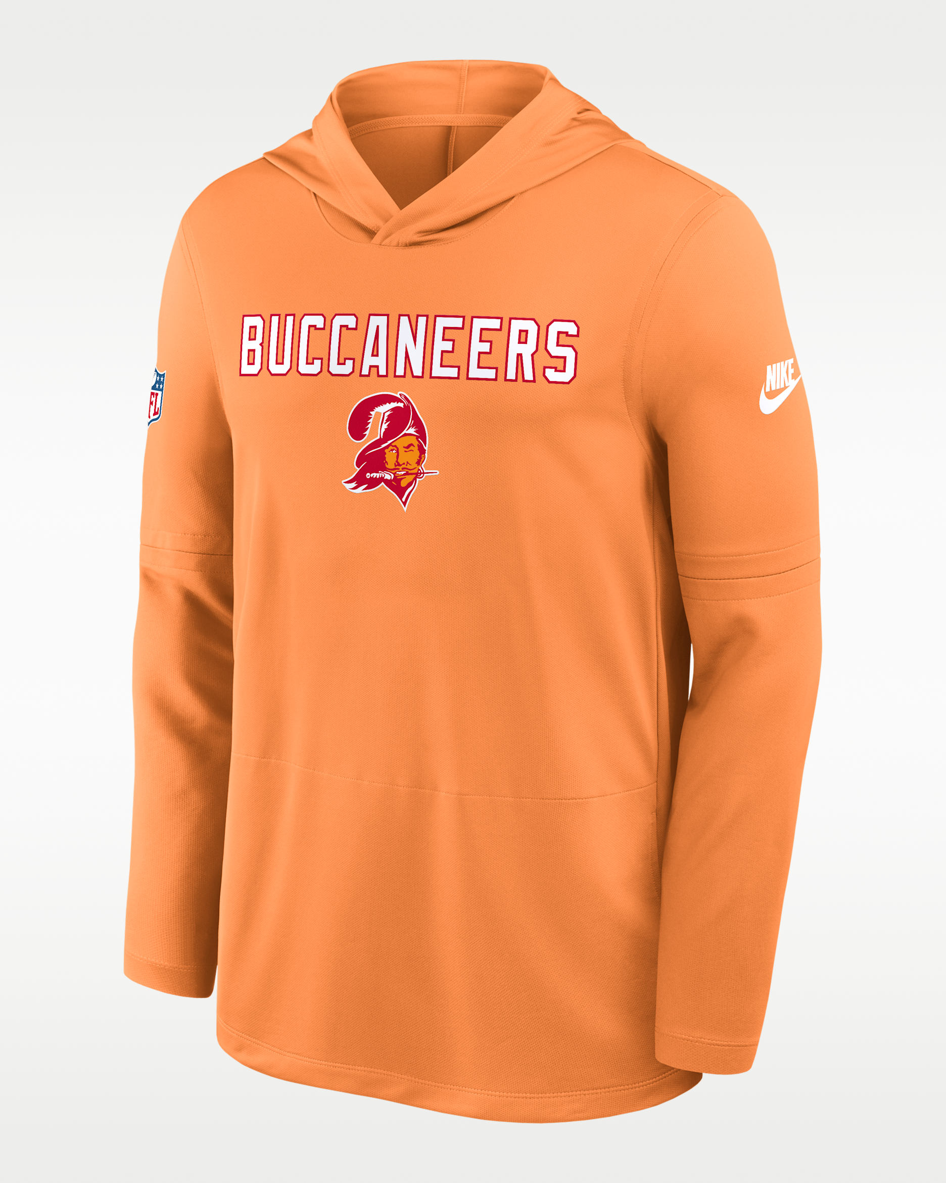Tampa Bay Buccaneers Pass Accuracy Men's Nike Dri-FIT NFL Long-Sleeve Hooded Top - Orange