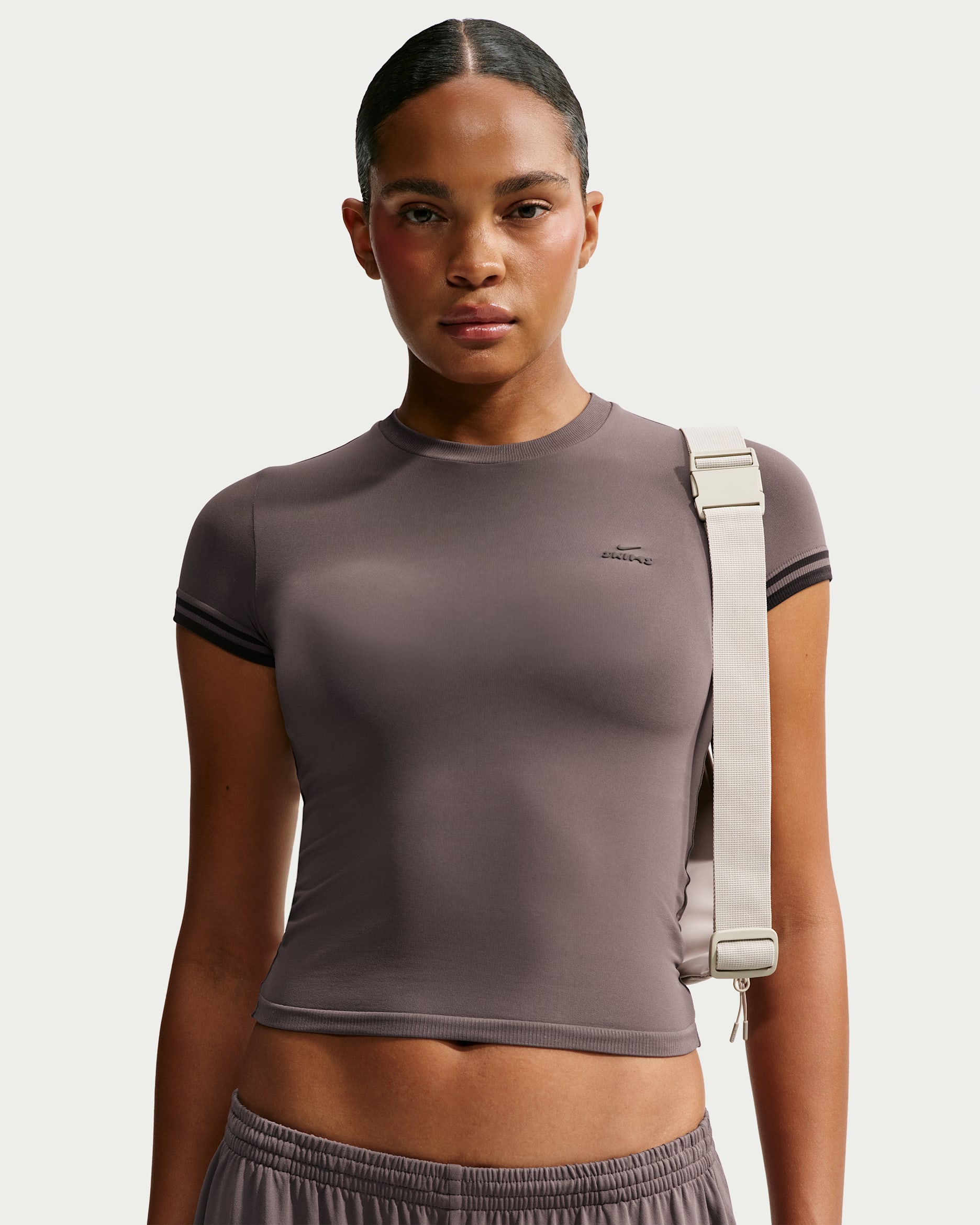 Haut court à col ras-du-cou NikeSKIMS Stretch Knit pour femme - NSKM Resin/NSKM Phoenix/NSKM Resin