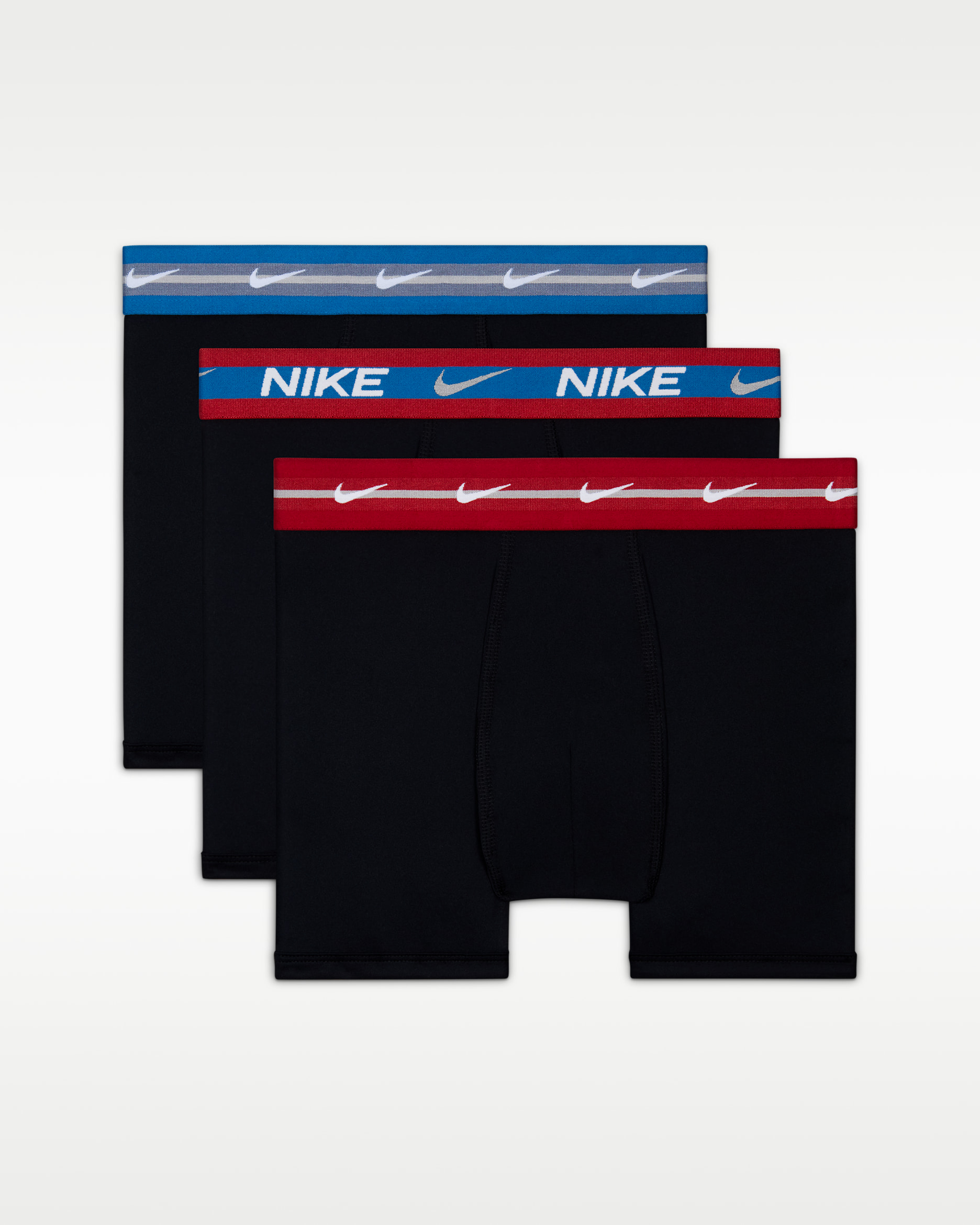 나이키 키즈 메탈릭 웨이스트밴드 복서 브리프(3팩) - 블랙