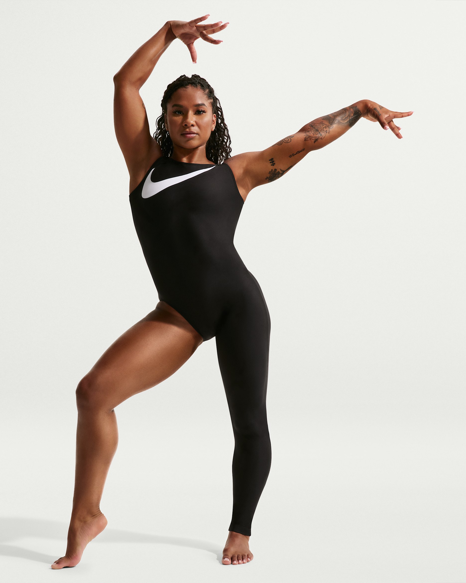 Nike Gymnastics "Jordan Chiles" Women's Asymmetric Leotard - Black