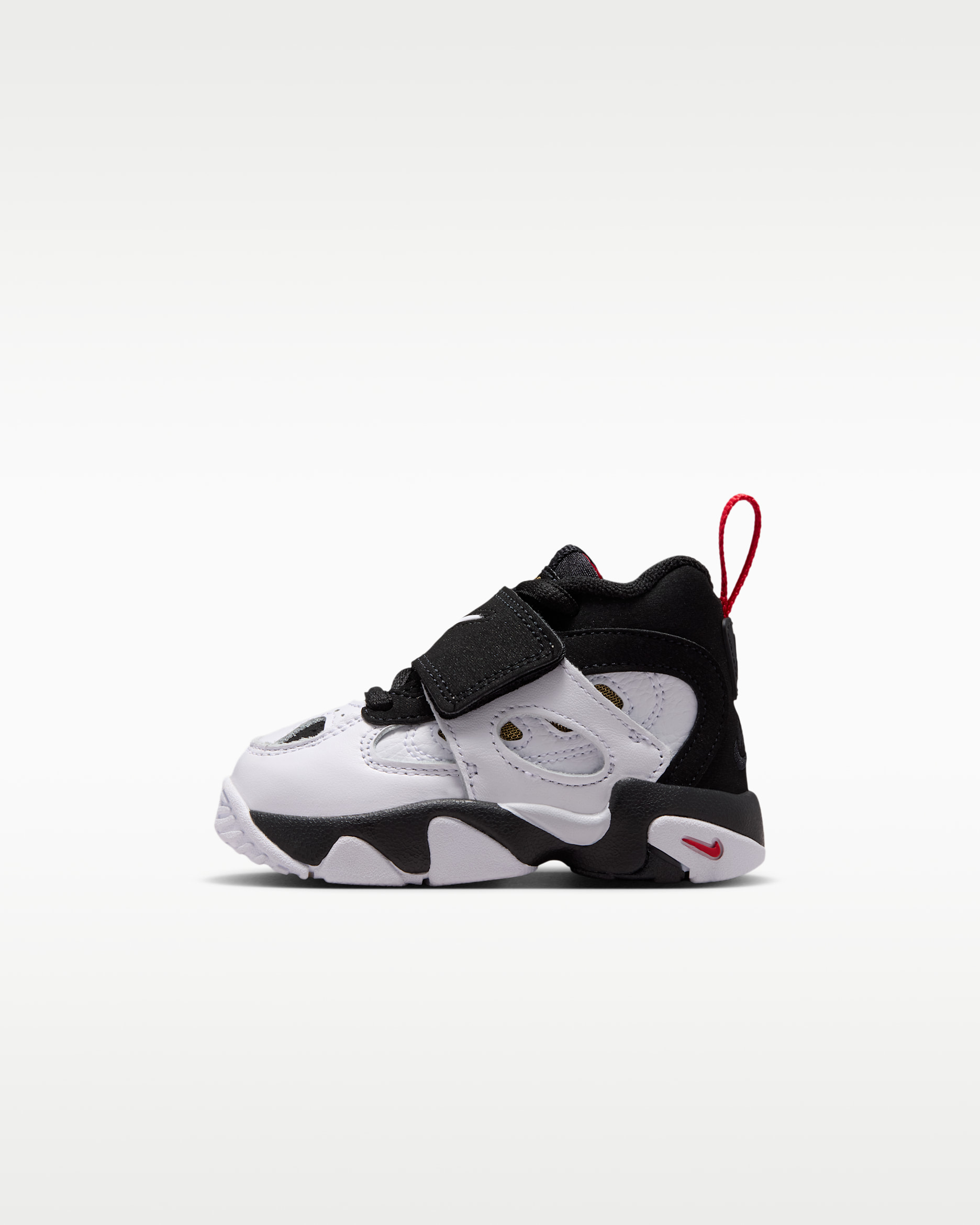 Nike Diamond Turf II Baby/Toddler Shoes - Black/Fire Red/Metallic Gold/White
