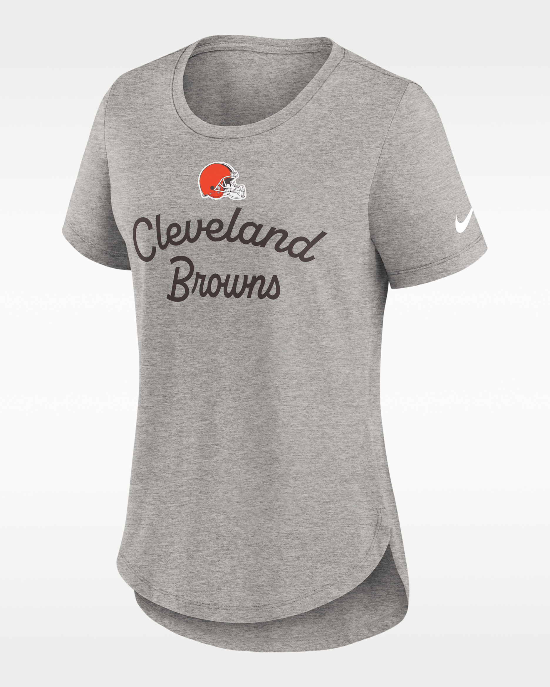 Playera Nike de la NFL para mujer Cleveland Browns Script - Gris