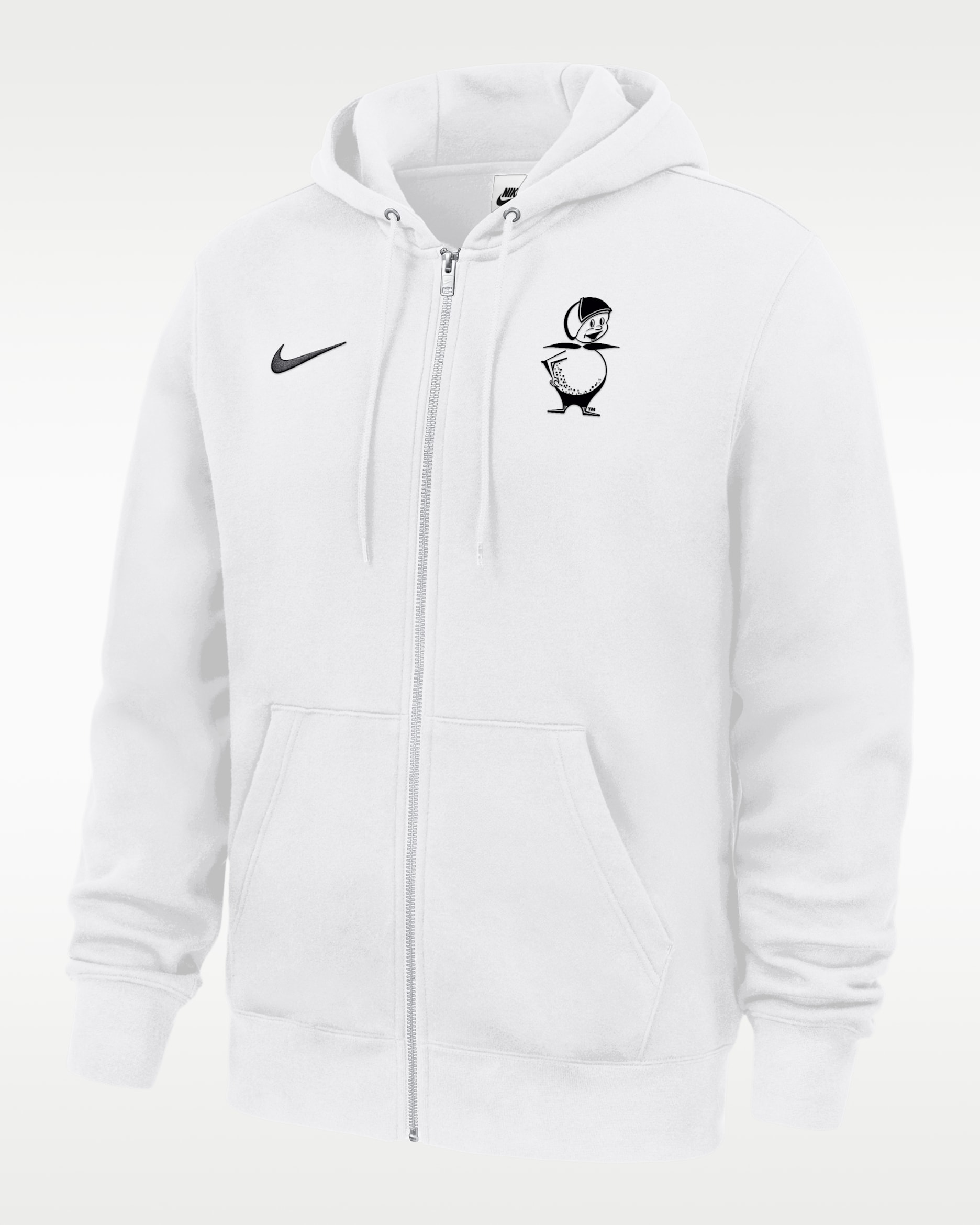 Sudadera con gorro y cierre completo universitaria Nike UCF Space Game para hombre - Blanco