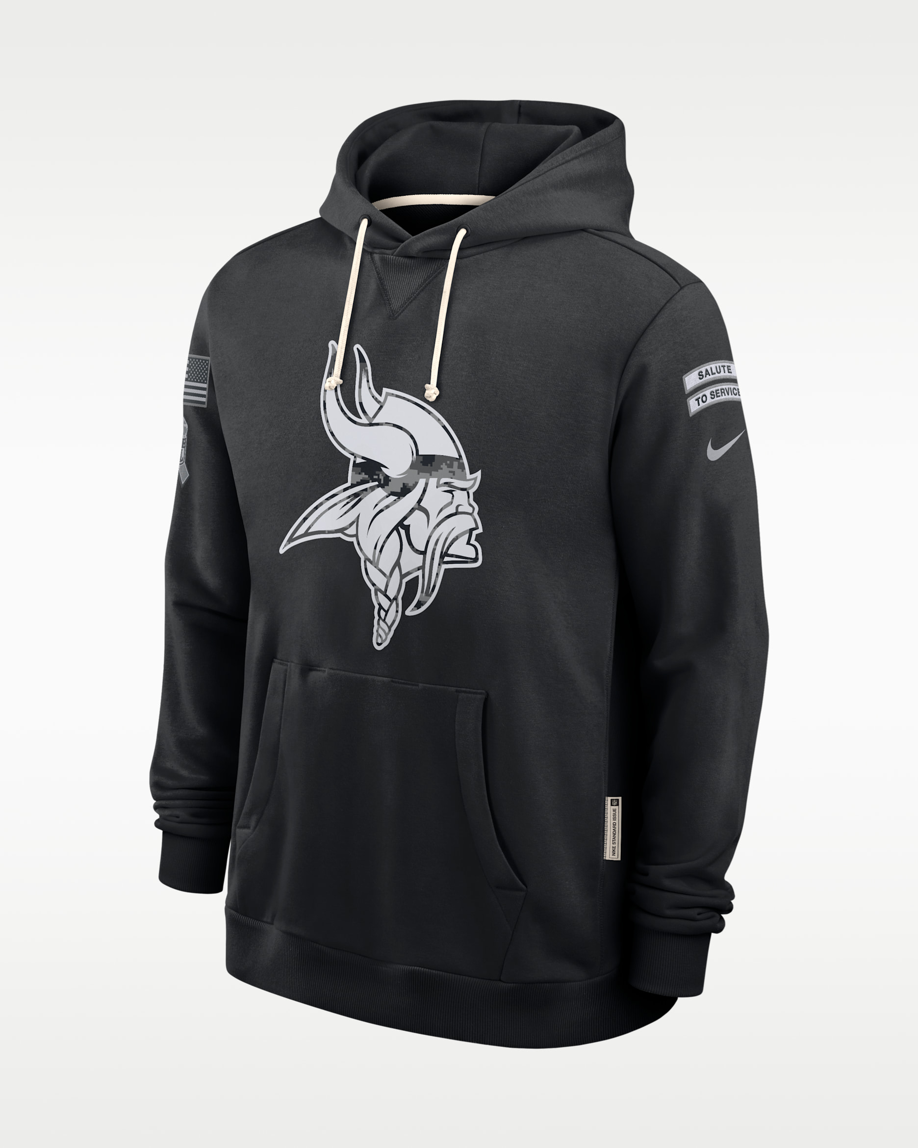 Minnesota Vikings Salute to Service Sideline Men's Nike Dri-FIT NFL Pullover Hoodie - Black