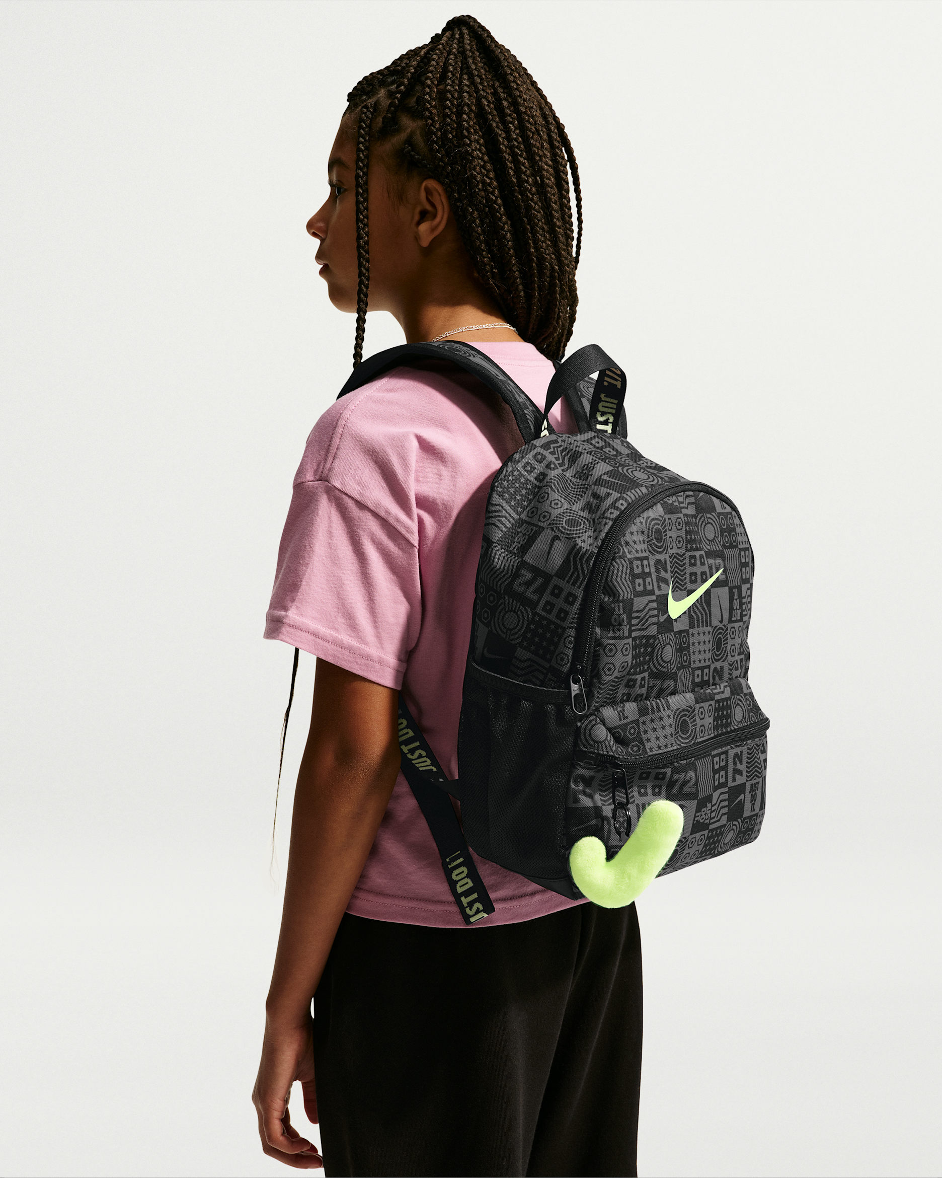 Mini sac à dos Nike JDI pour enfant (11 L) - Noir/Iron Grey/Barely Volt