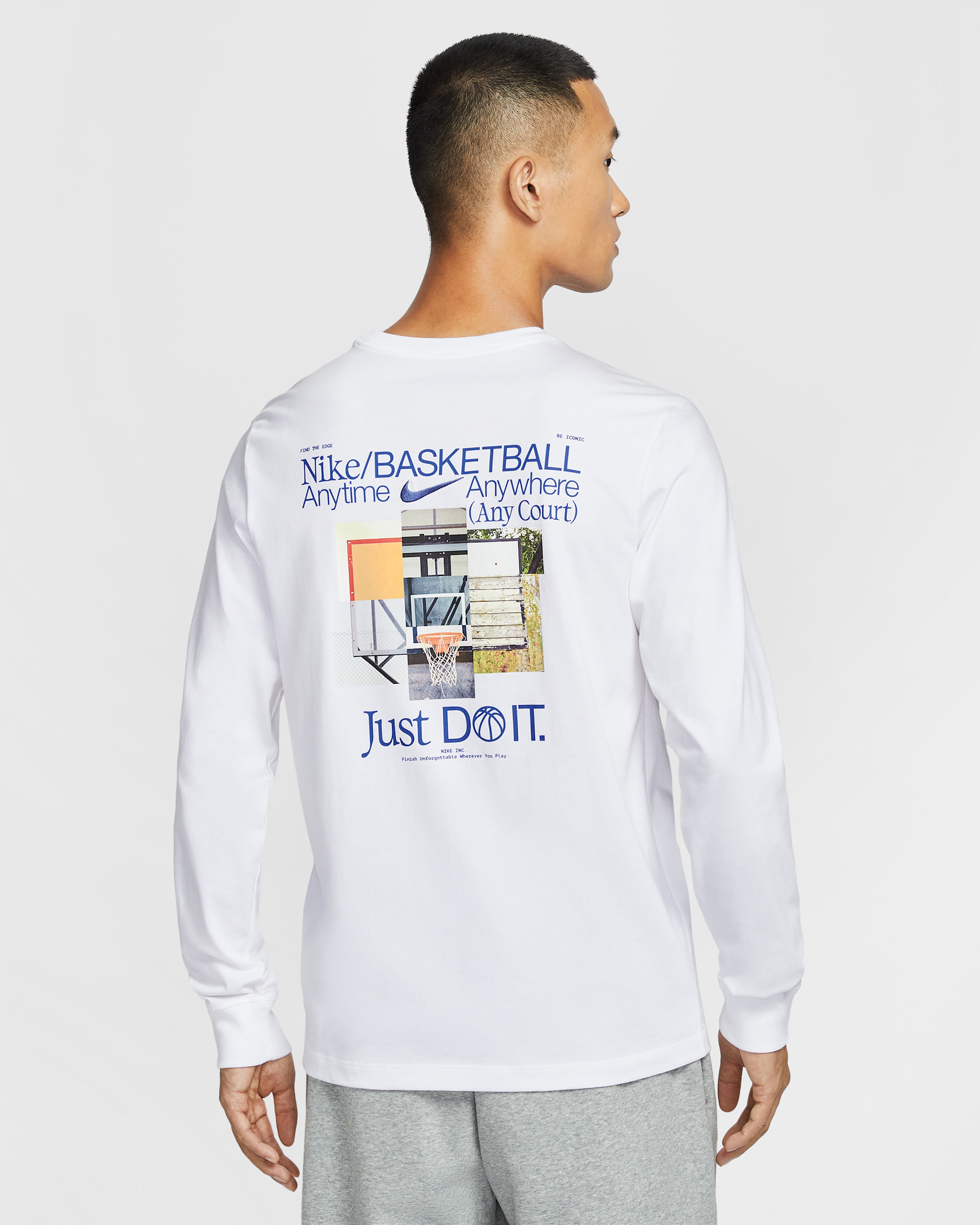 ナイキ メンズ バスケットボール ロングスリーブ Tシャツ - ホワイト