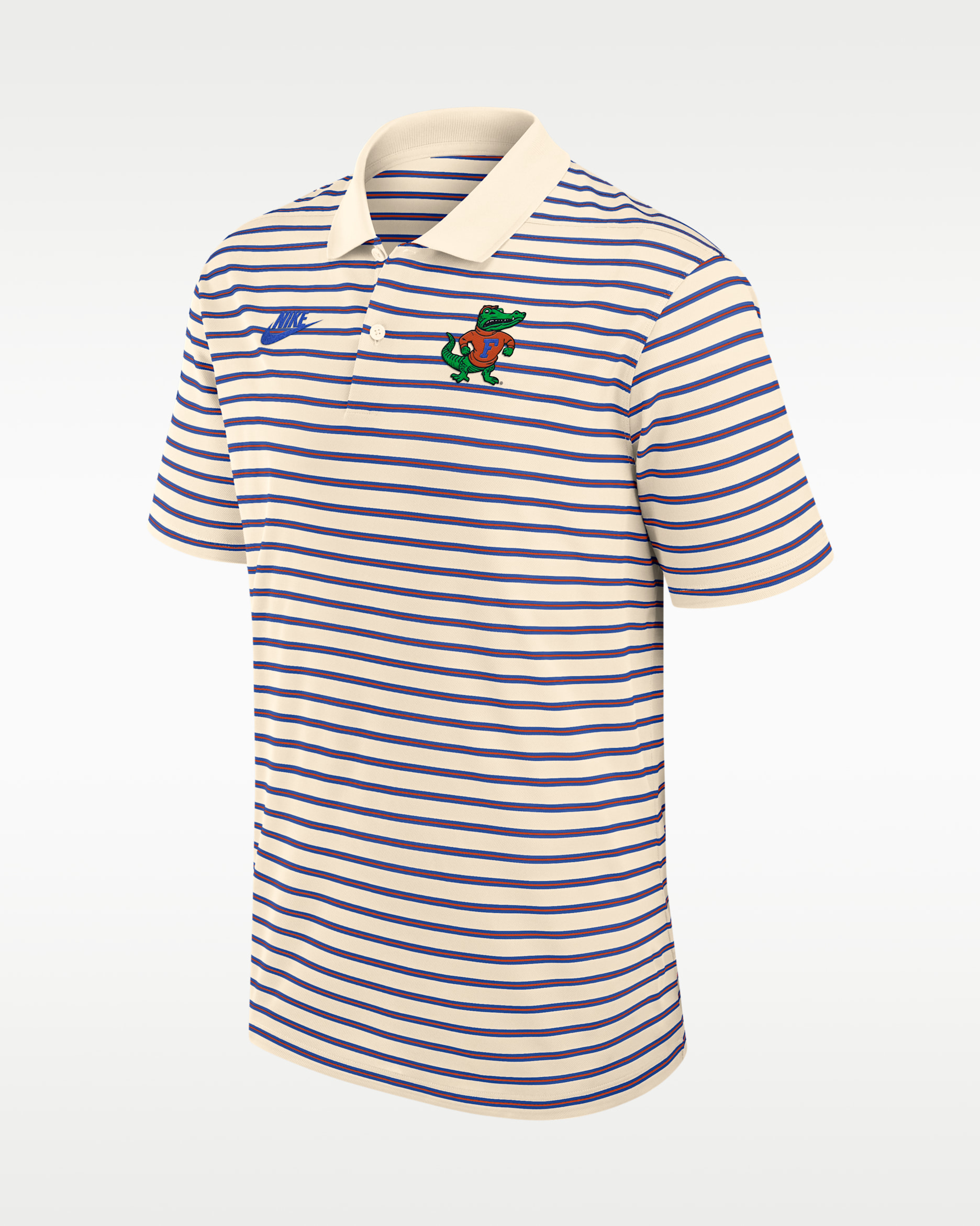 Florida Legacy Striped Men's Nike Dri-FIT College Polo - Natural/Royal