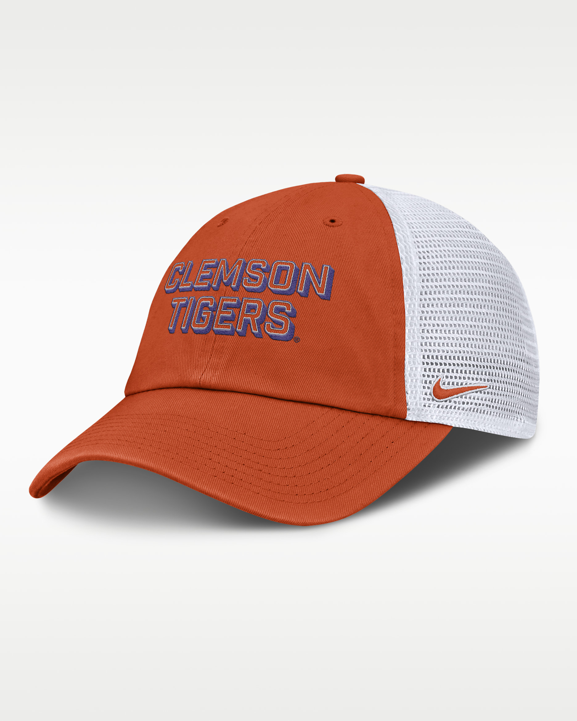 Clemson On-Field Club Gameday Men's Nike College Trucker Adjustable Hat - Purple