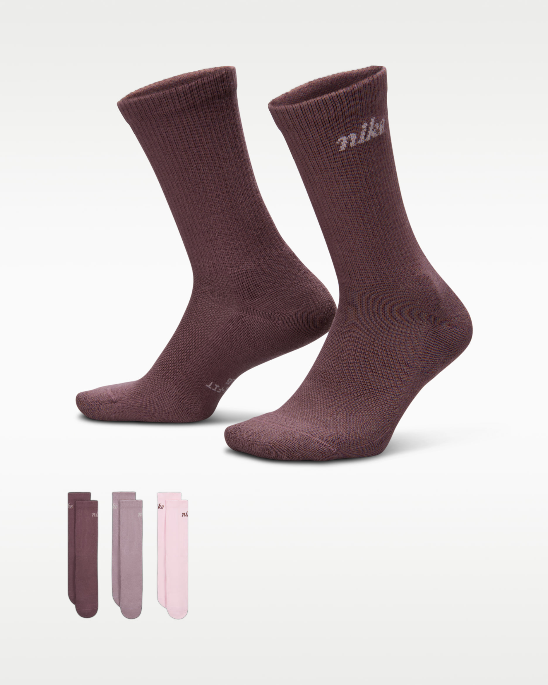 나이키 에브리데이 엘리베이티드 크루 삭스(3켤레) - 멀티컬러