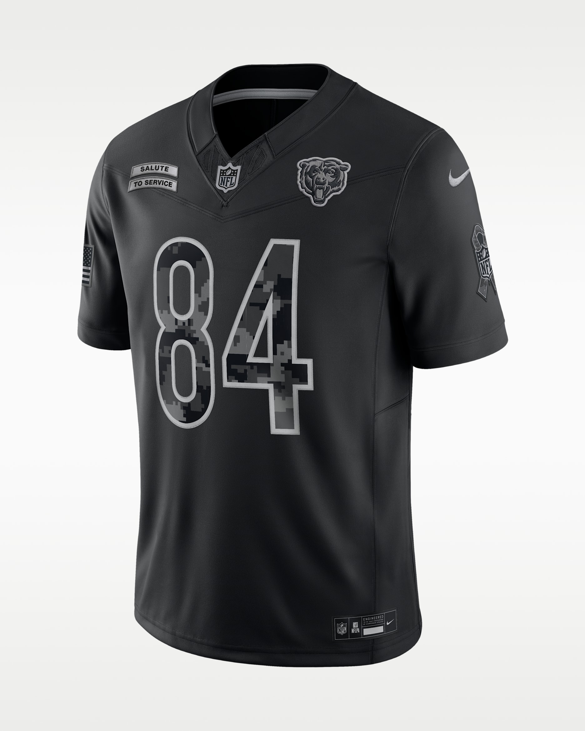 Colston Loveland Chicago Bears Salute to Service Men's Nike Dri-FIT NFL Limited Jersey - Black