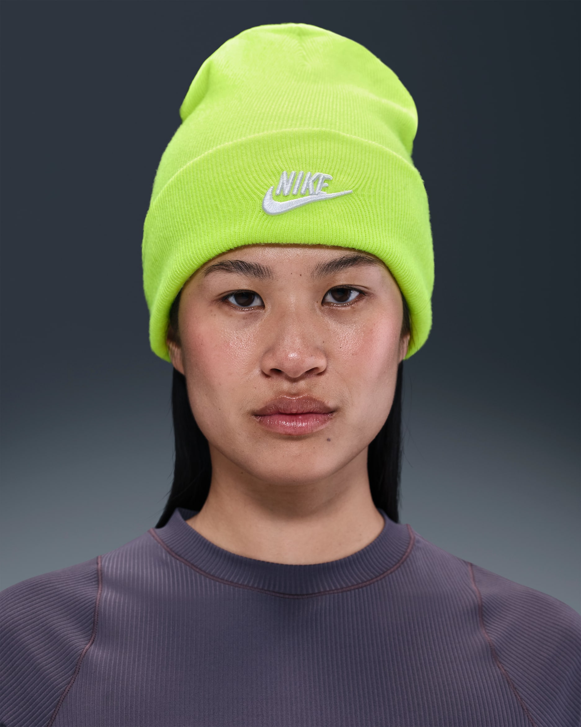 Nike Peak Futura Beanie - Volt/White