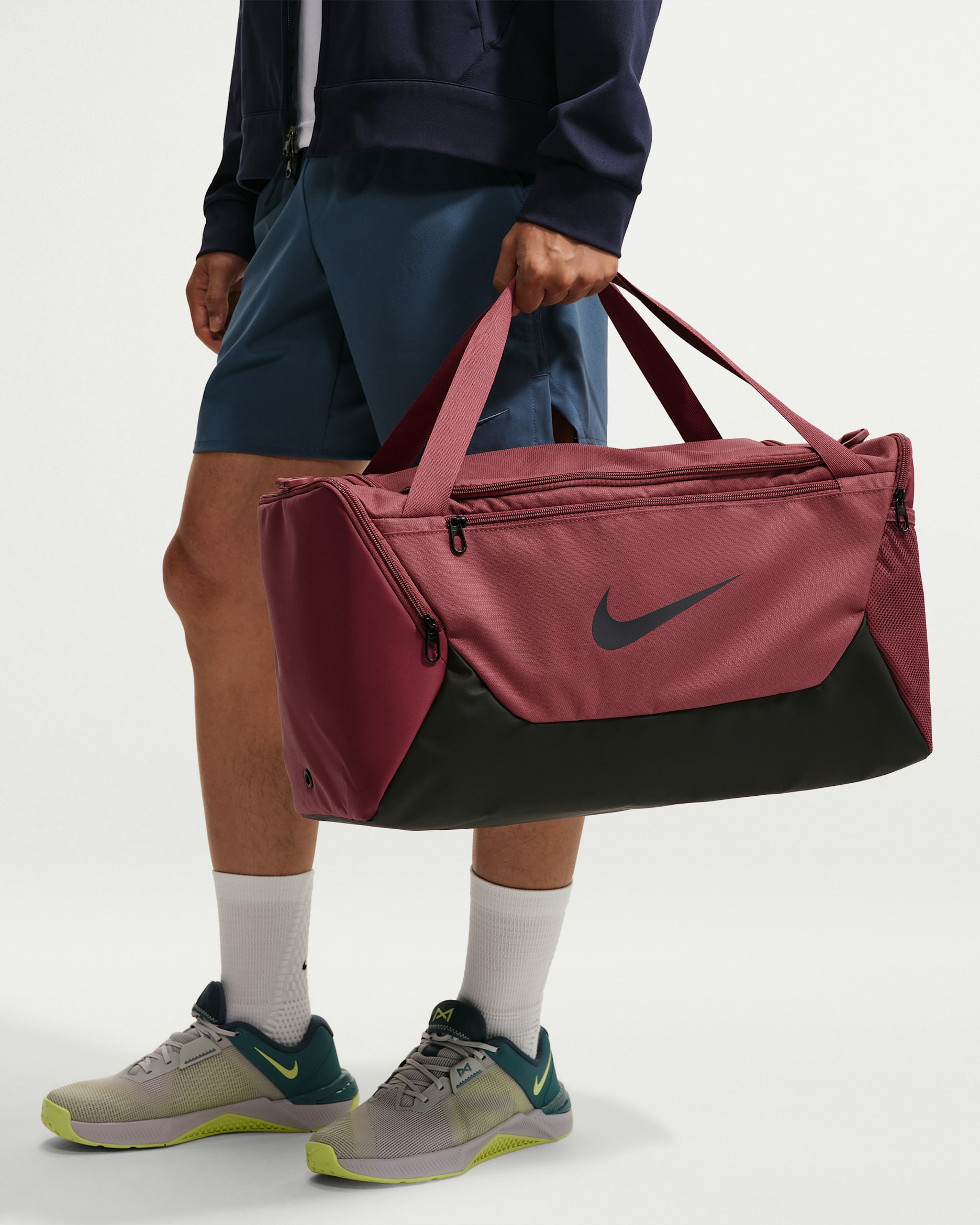 Nike Brasilia Training Duffel Bag (Small, 40L) - Pink Smoke/Black/Gridiron