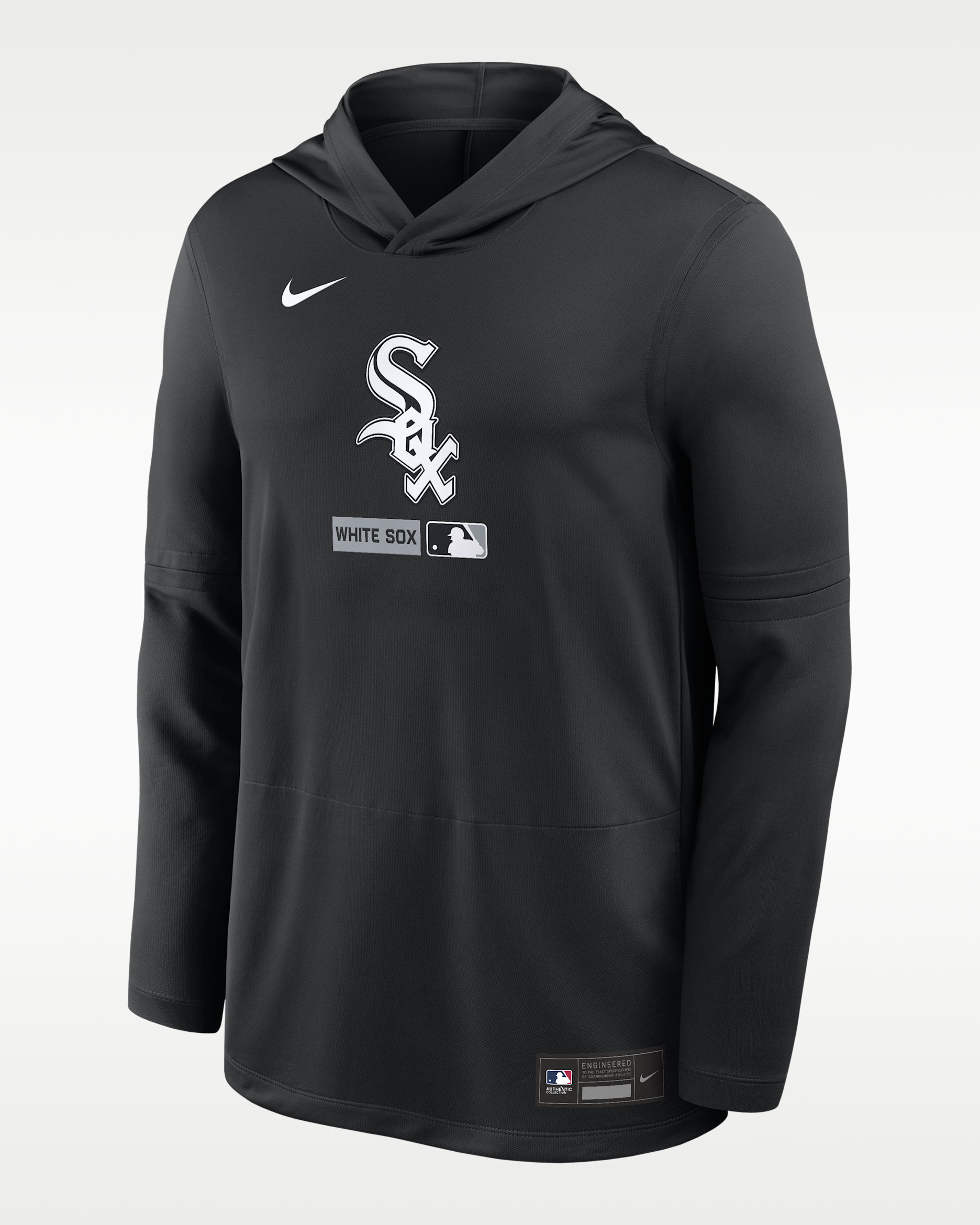 Chicago White Sox Authentic Collection Men's Nike Dri-FIT MLB Long-Sleeve Hooded Top - Black