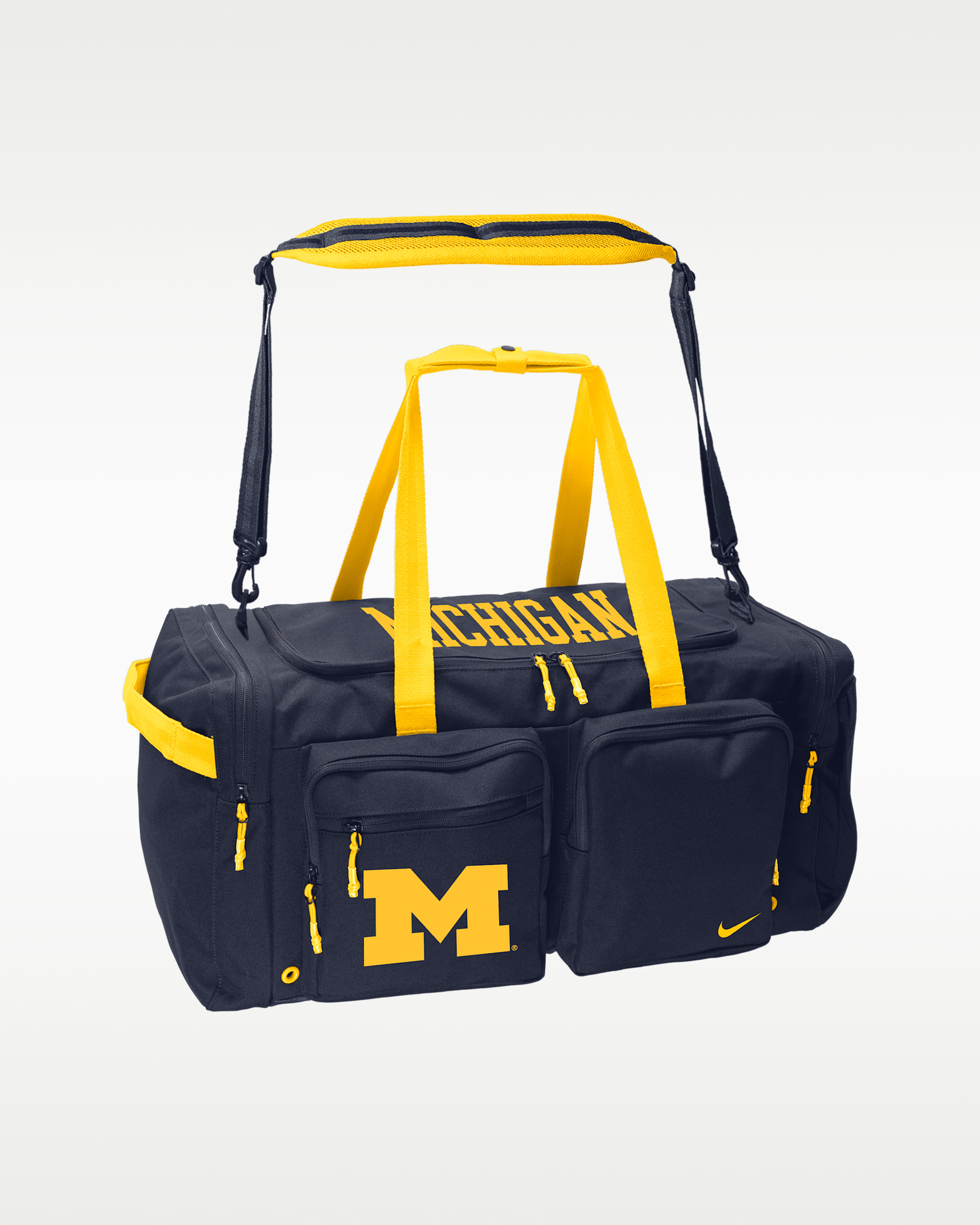 Michigan Utility Power 2.0 Nike College Duffel Bag - College Navy