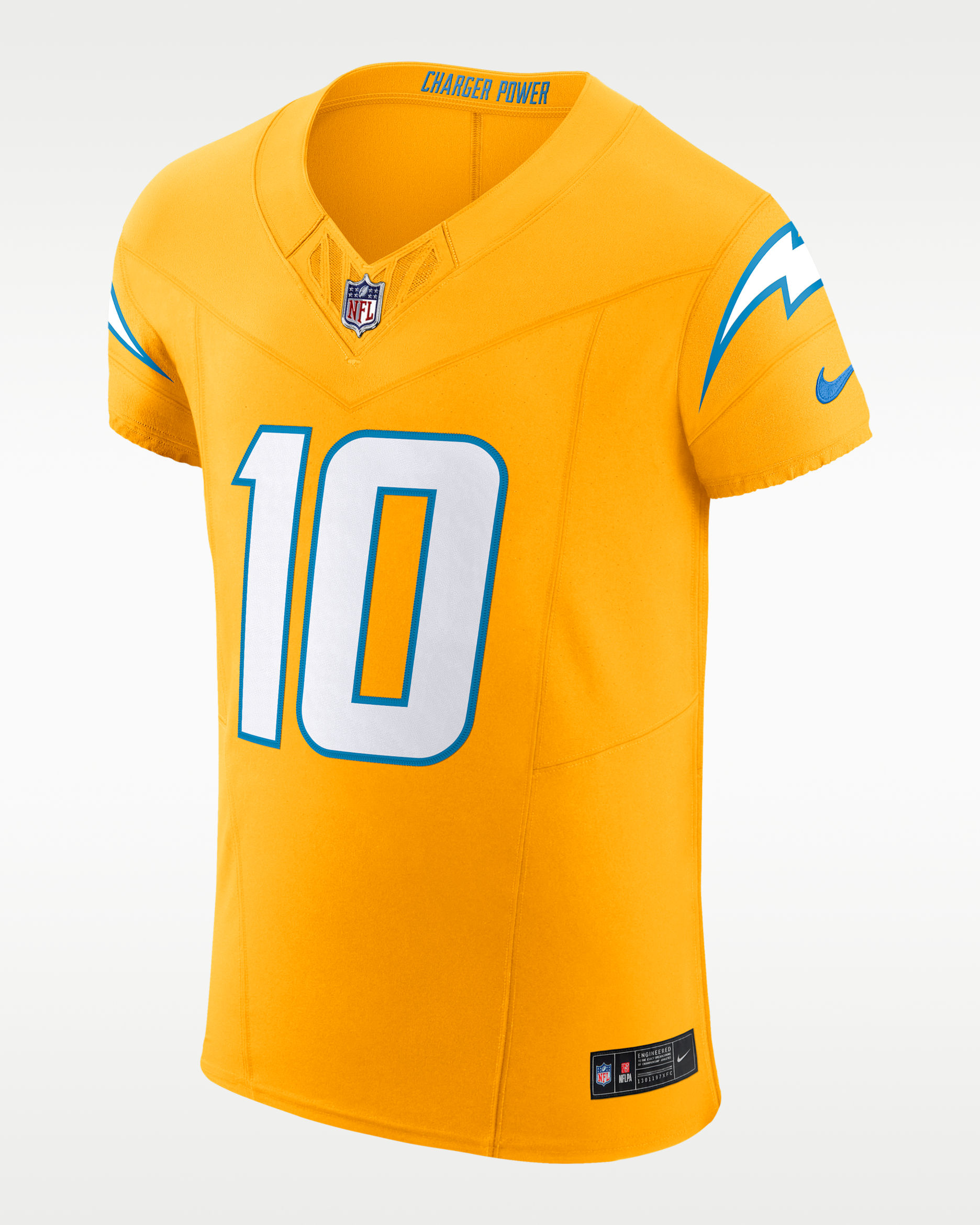 Justin Herbert Los Angeles Chargers Men's Nike Dri-FIT NFL Elite Jersey - Gold