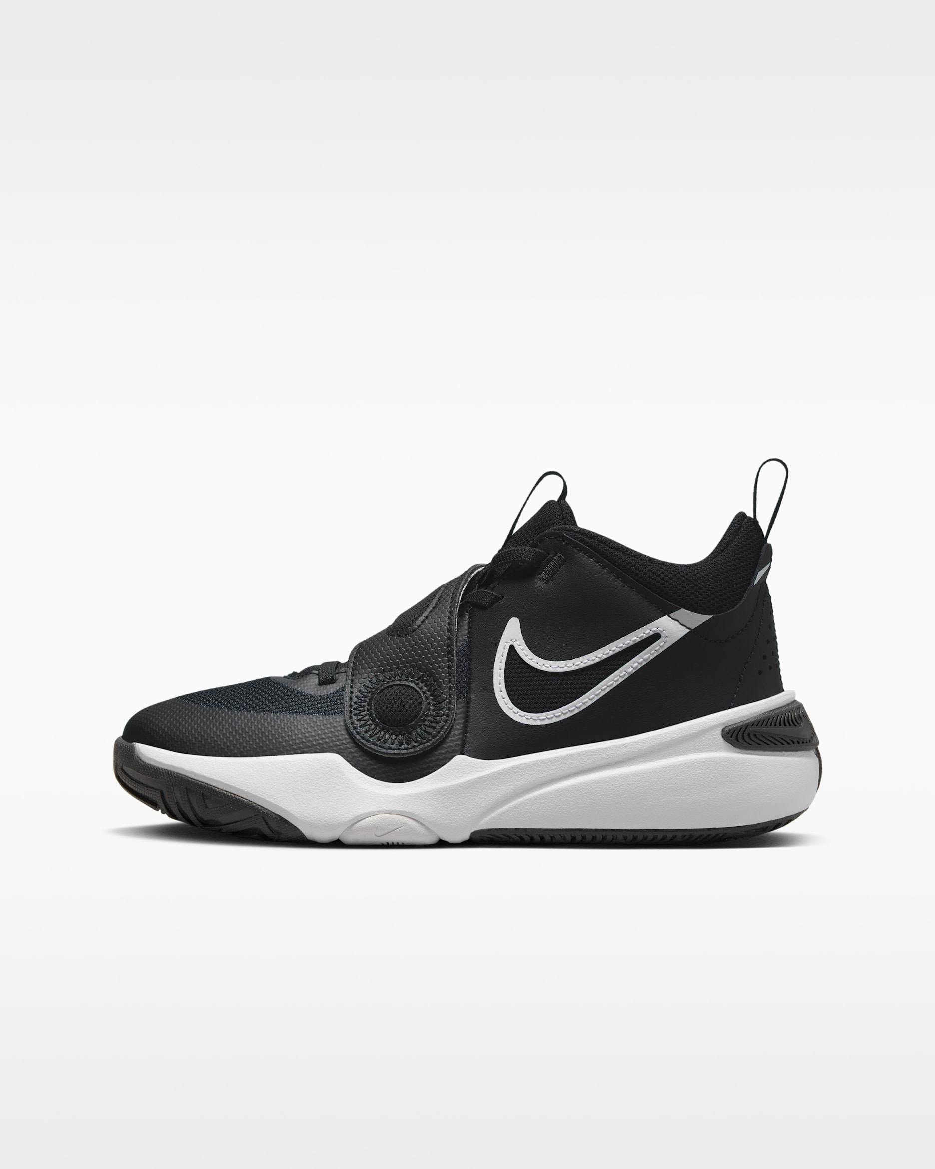 Tenis de básquetbol para niños grandes Nike Team Hustle D 11 - Negro/Blanco