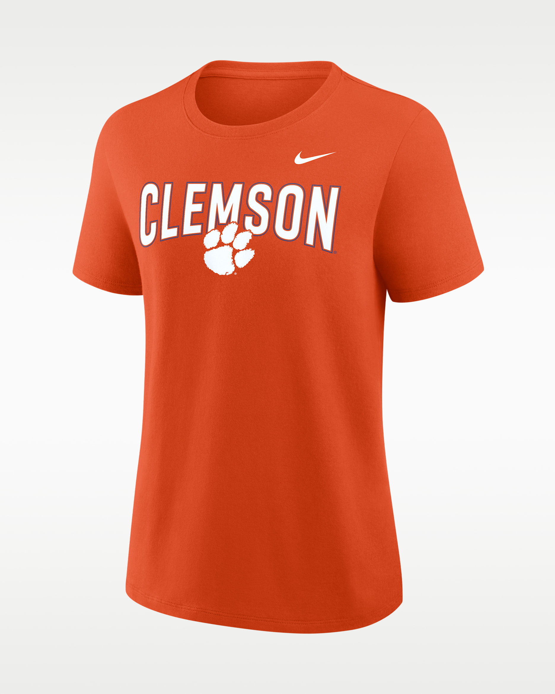 Clemson Arch Logo Women's Nike College T-Shirt - Orange