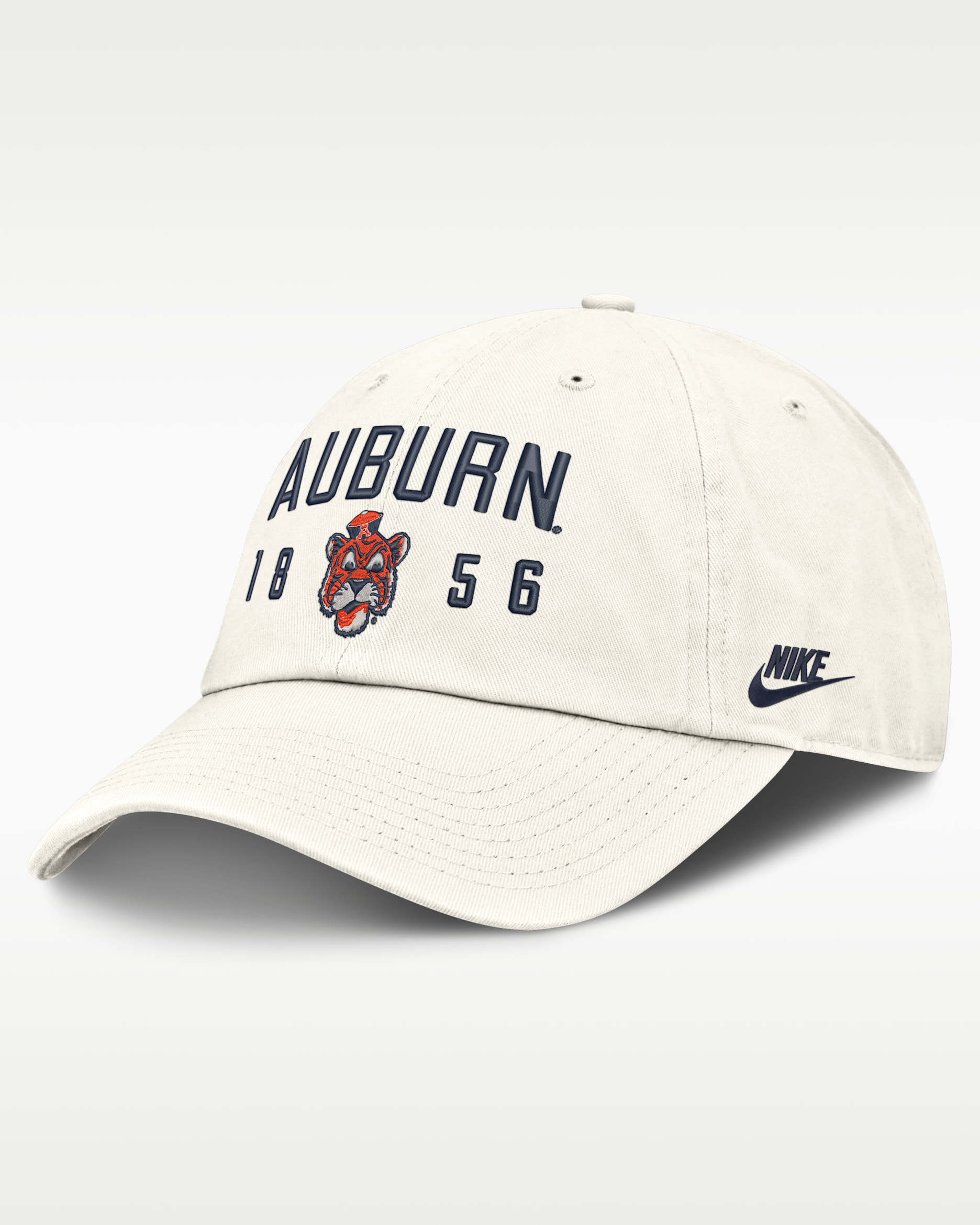 Auburn Natural Club Men's Nike College Adjustable Hat - White