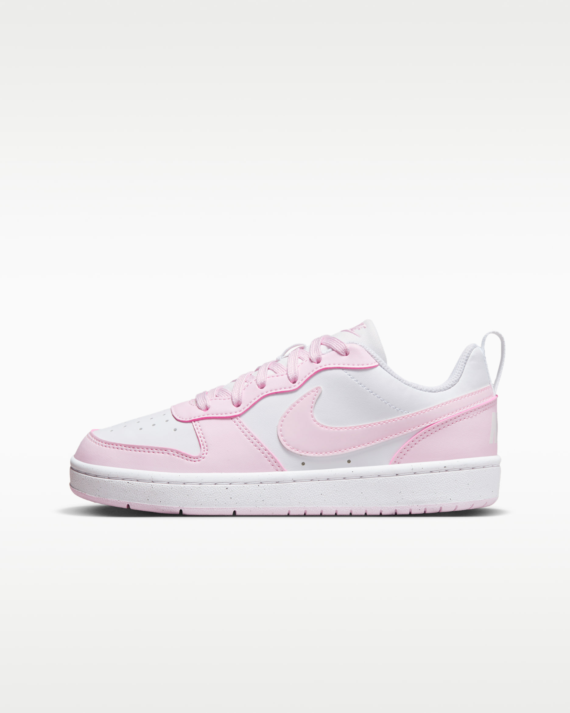 Nike Court Borough Low Recraft Big Kids' Shoes - White/Pink Foam