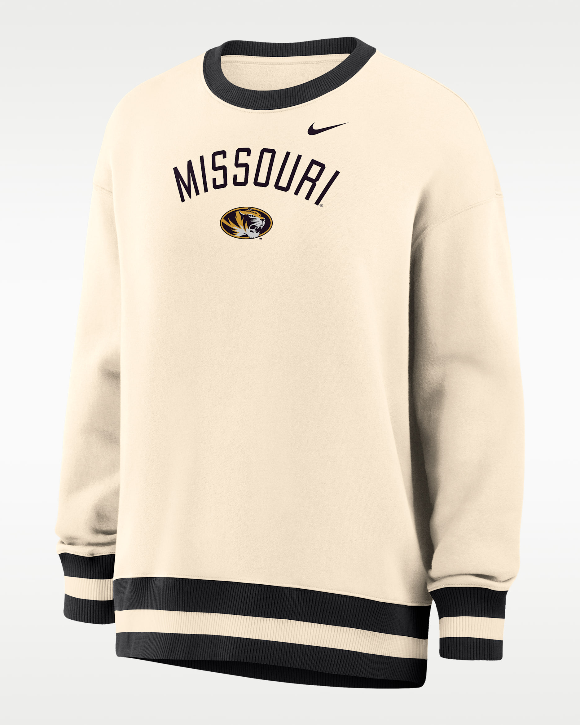 Nike Phoenix (Missouri) Women's Oversized Crew-Neck Sweatshirt - Natural/Black