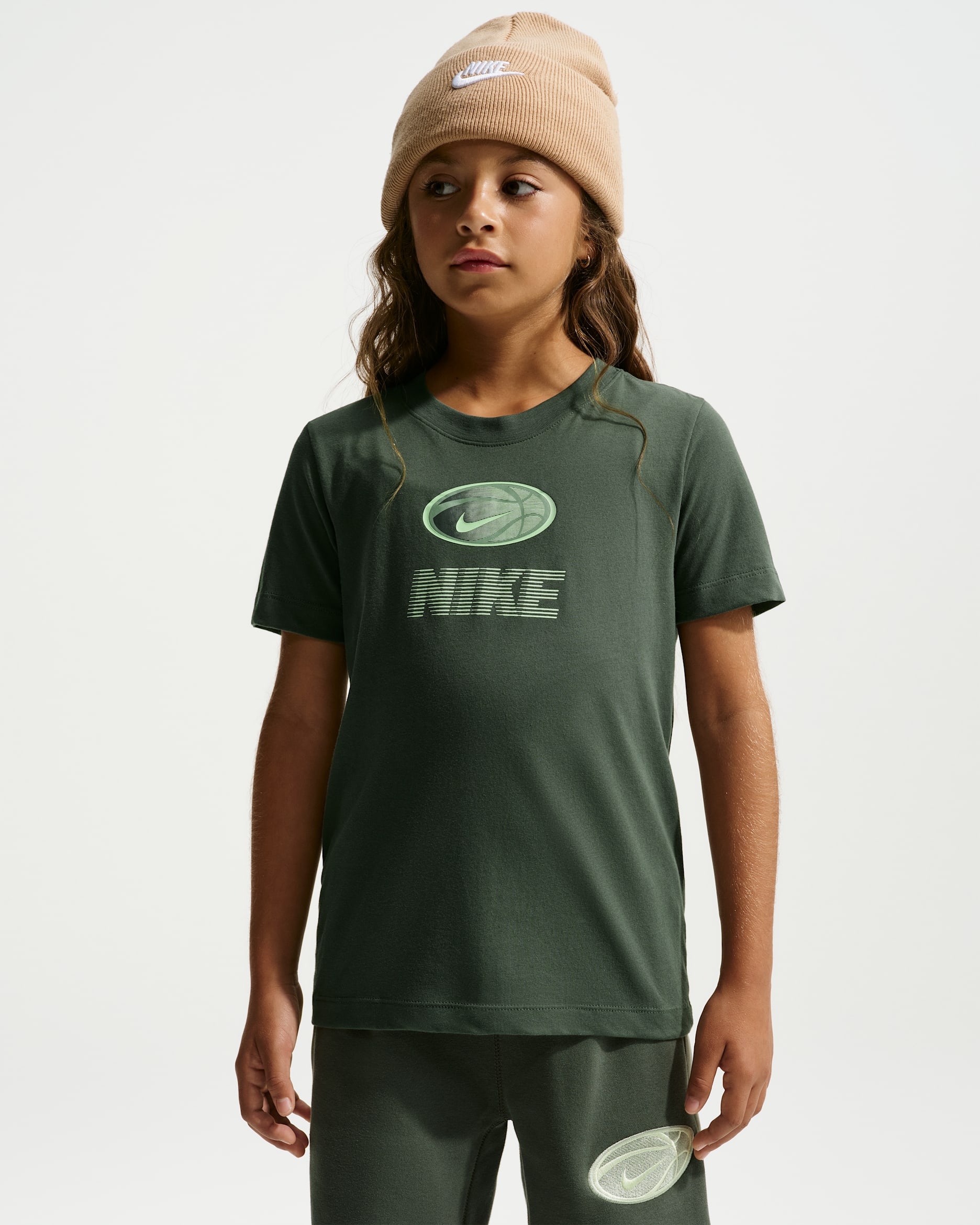 Nike Older Kids' Dri-FIT T-Shirt - Camo Green