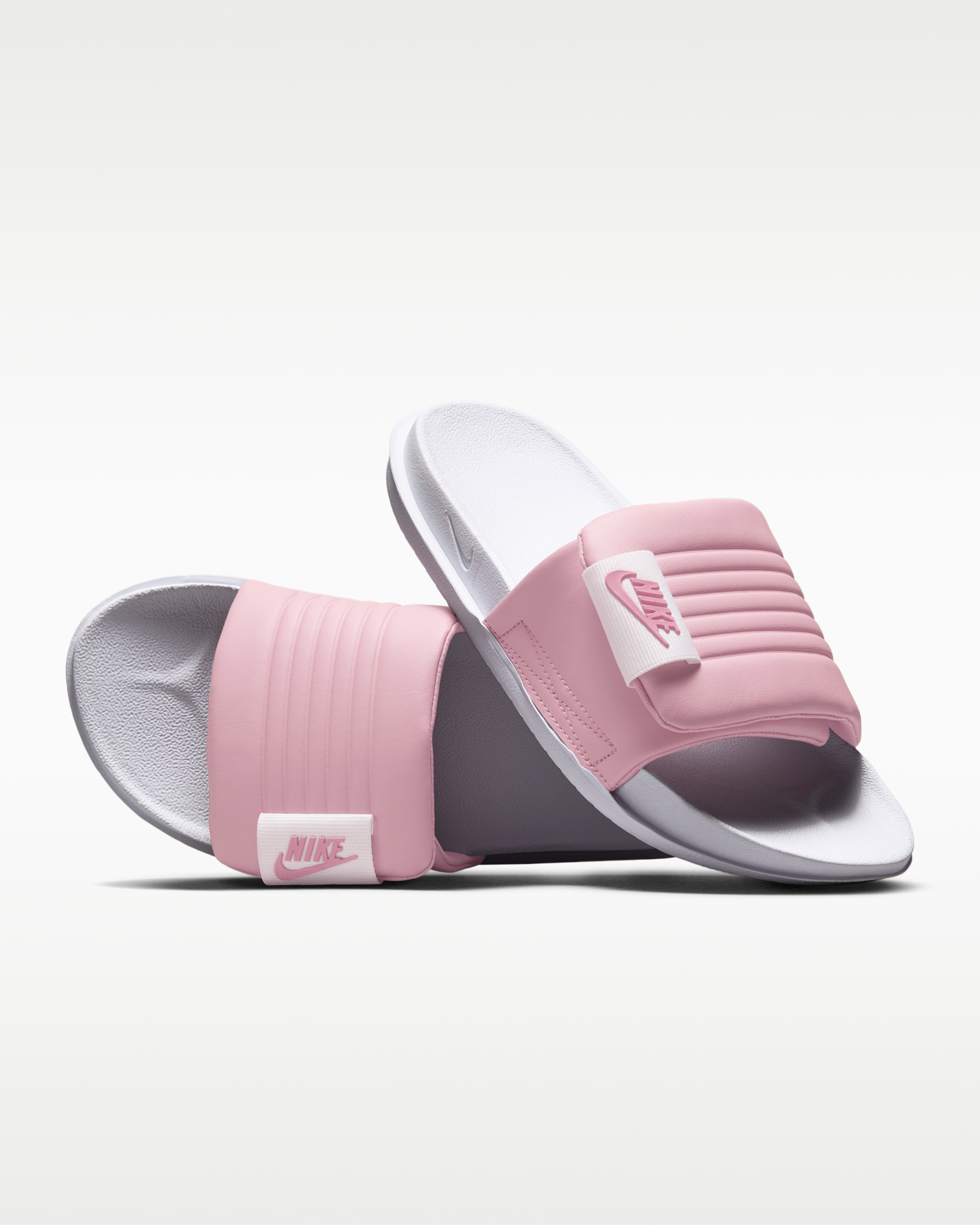 Chanclas para mujer Nike Offcourt Adjust - Blanco/Rosa elemental