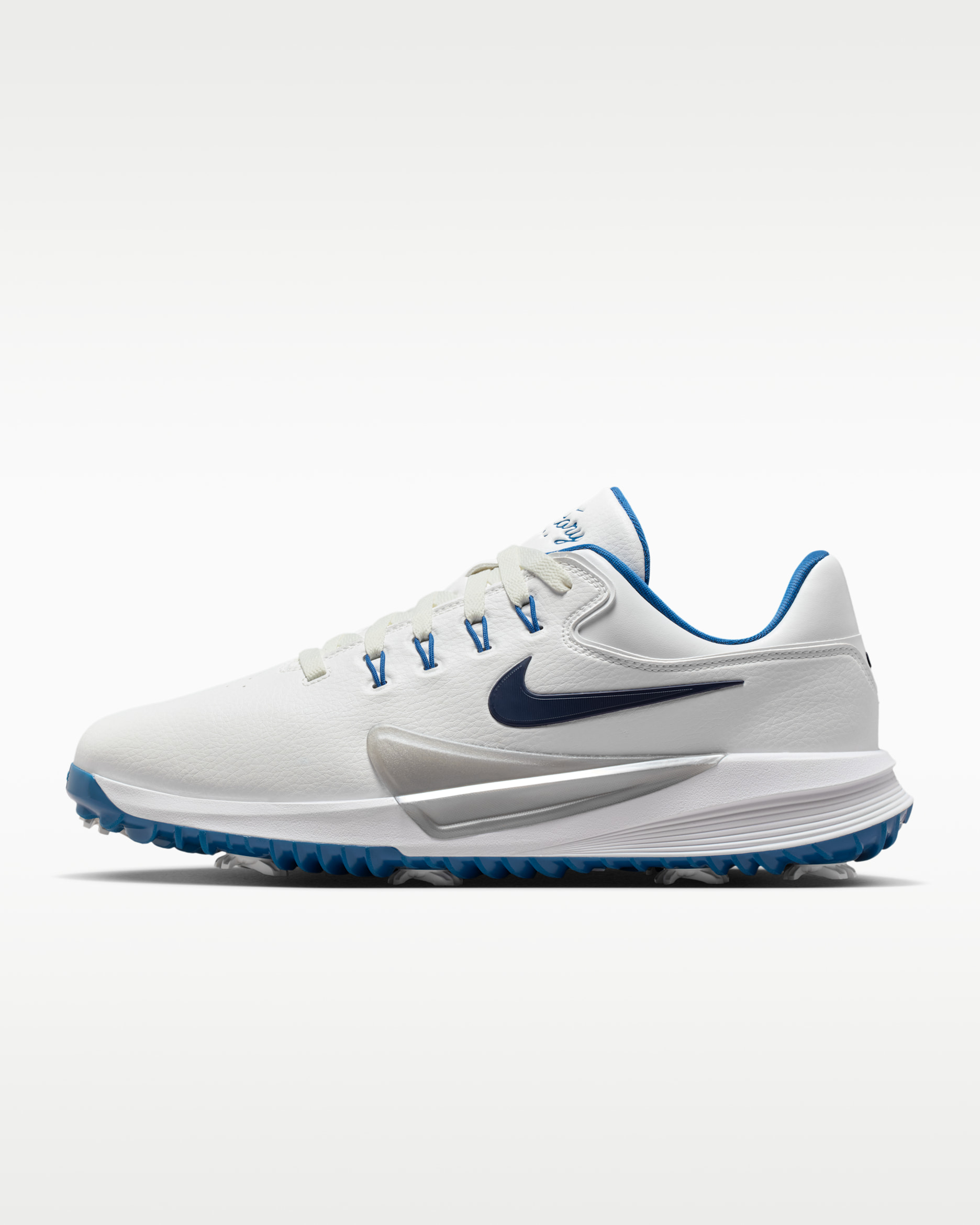 Nike Victory Pro 4 Golf Shoes - Summit White/Court Blue/Metallic Silver/Obsidian