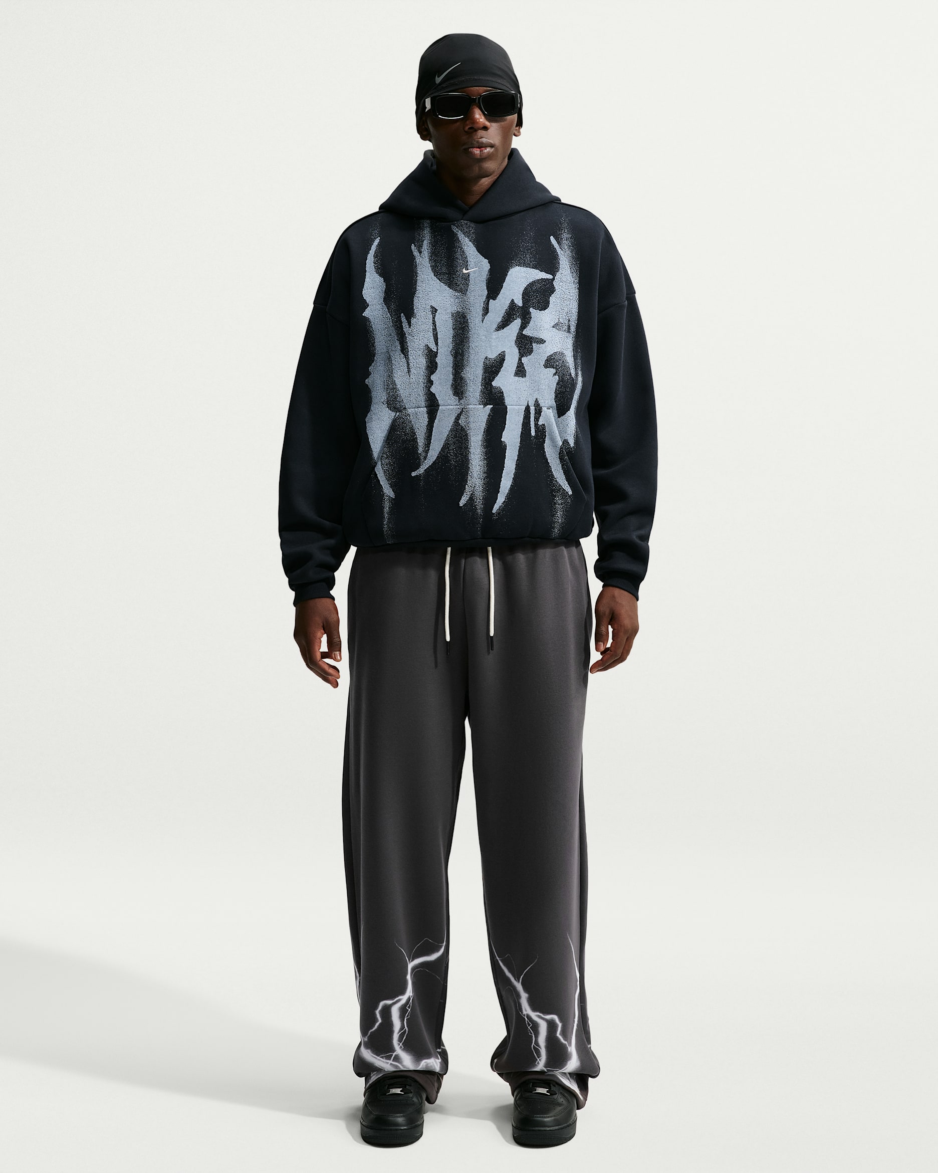Børstede Nike Standard Issue-basketballbukser til mænd - Anthracite/hvid/Pale Ivory